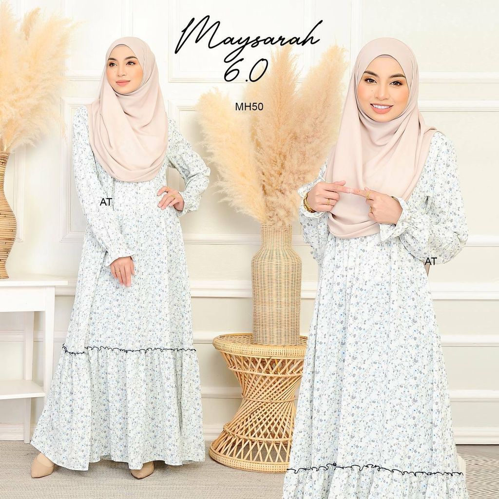 MH50 Ladies Maysarah 6.0 butik bella muslim boutique baju kurung moden muslimah jubah dress nursing blouse kebaya kebarung