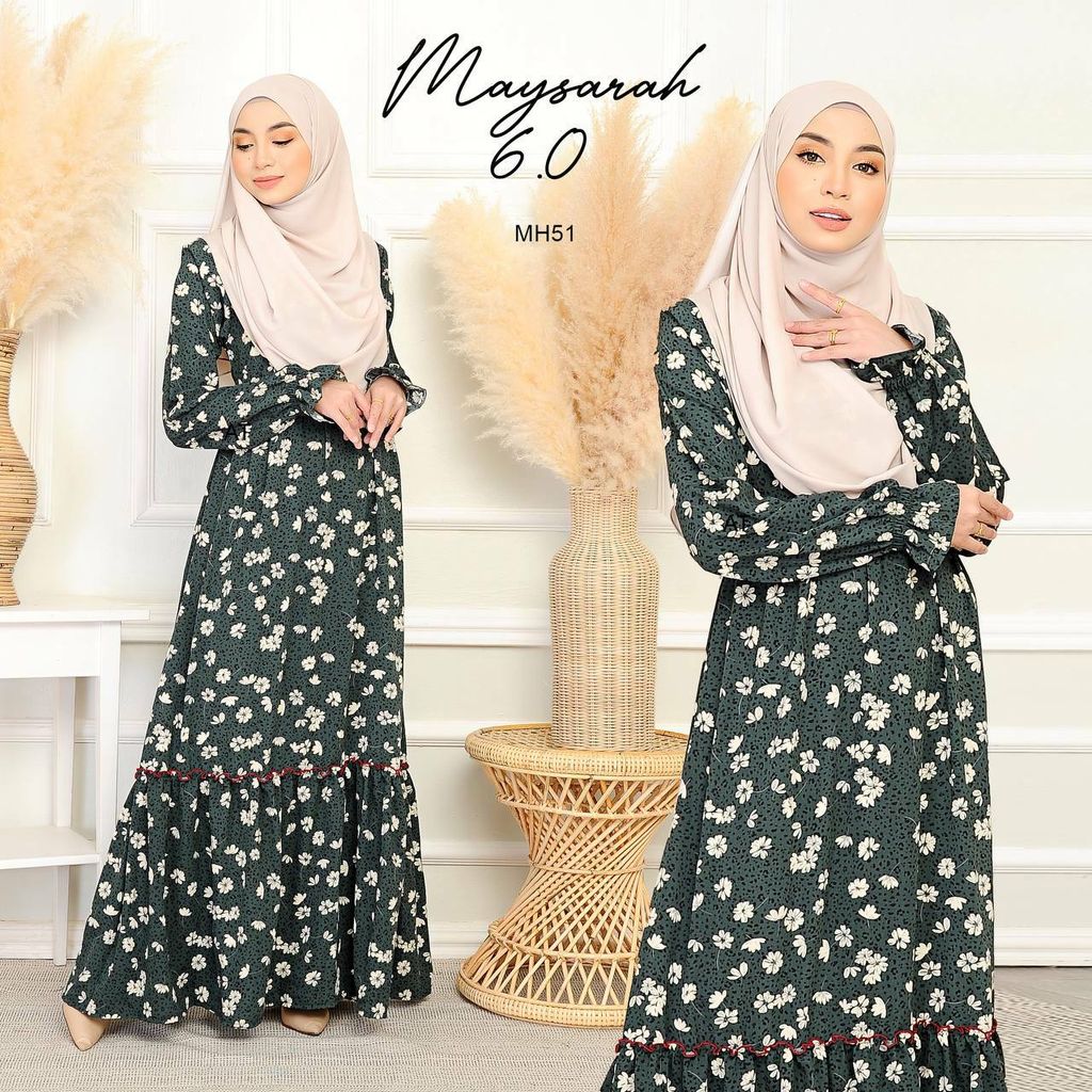 MH51 Ladies Maysarah 6.0 butik bella muslim boutique baju kurung moden muslimah jubah dress nursing blouse kebaya kebarung