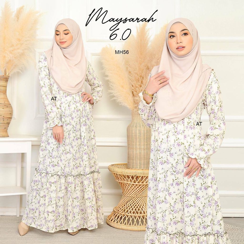 MH56 Ladies Maysarah 6.0 butik bella muslim boutique baju kurung moden muslimah jubah dress nursing blouse kebaya kebarung