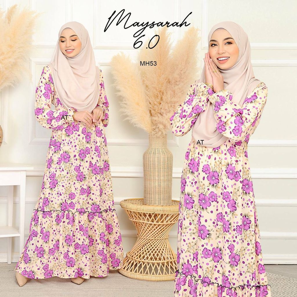 MH53 Ladies Maysarah 6.0 butik bella muslim boutique baju kurung moden muslimah jubah dress nursing blouse kebaya kebarung