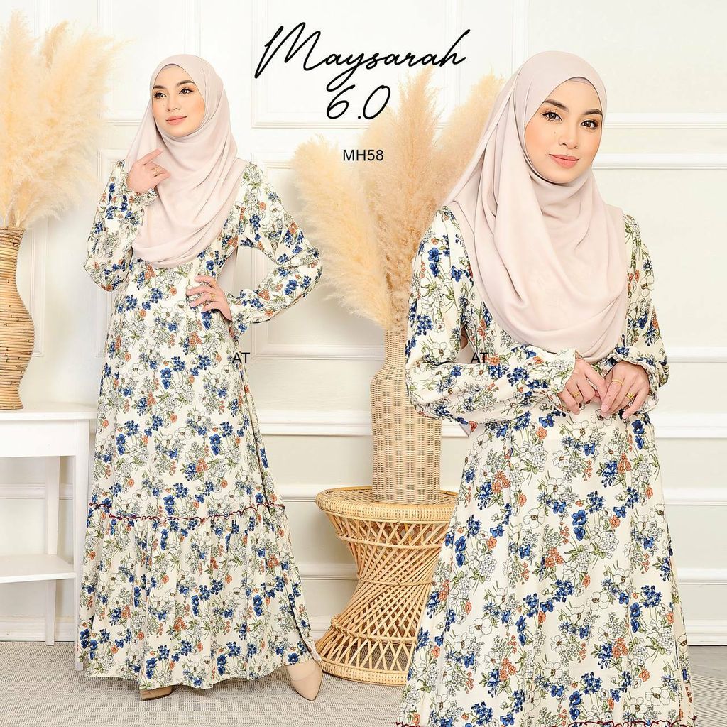 MH58 Ladies Maysarah 6.0 butik bella muslim boutique baju kurung moden muslimah jubah dress nursing blouse kebaya kebarung