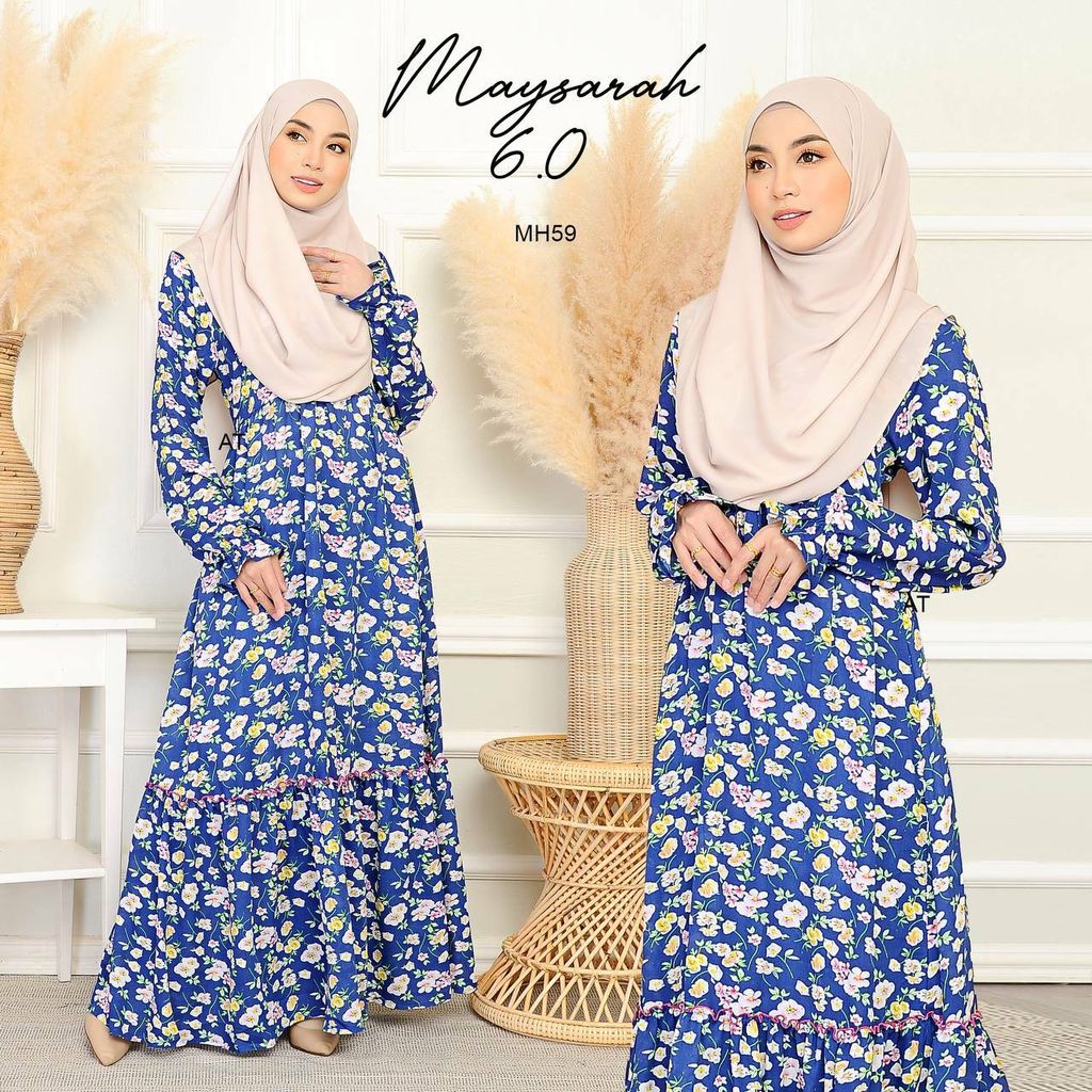 MH59 Ladies Maysarah 6.0 butik bella muslim boutique baju kurung moden muslimah jubah dress nursing blouse kebaya kebarung