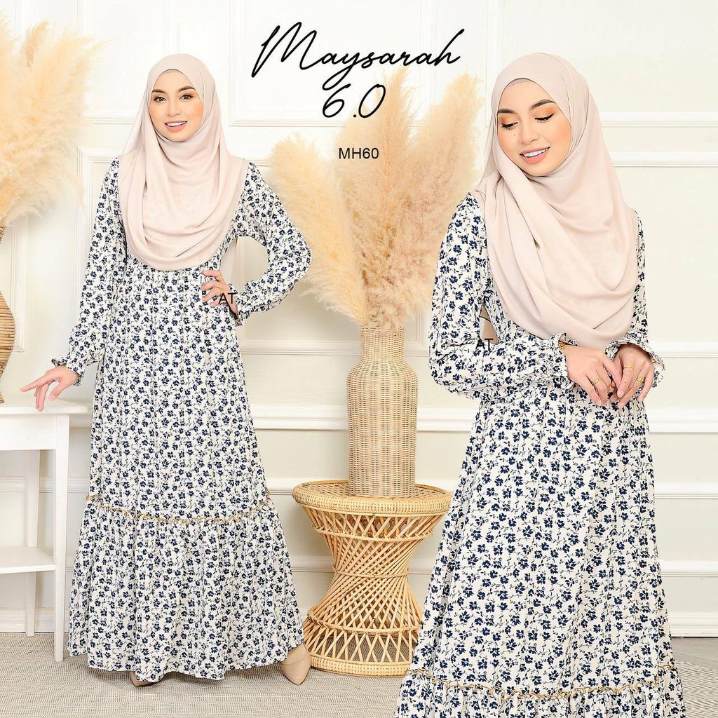 MH60 Ladies Maysarah 6.0 butik bella muslim boutique baju kurung moden muslimah jubah dress nursing blouse kebaya kebarung