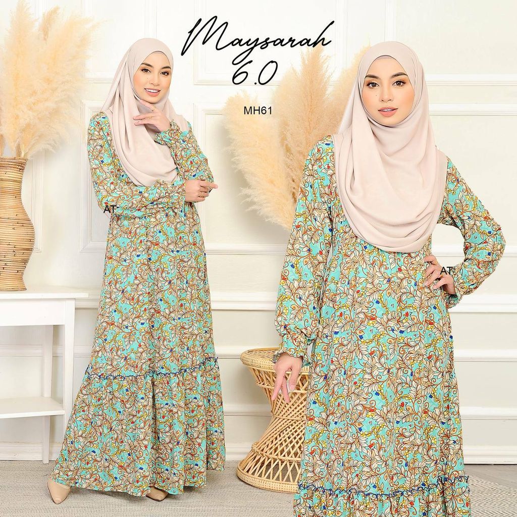 MH61 Ladies Maysarah 6.0 butik bella muslim boutique baju kurung moden muslimah jubah dress nursing blouse kebaya kebarung