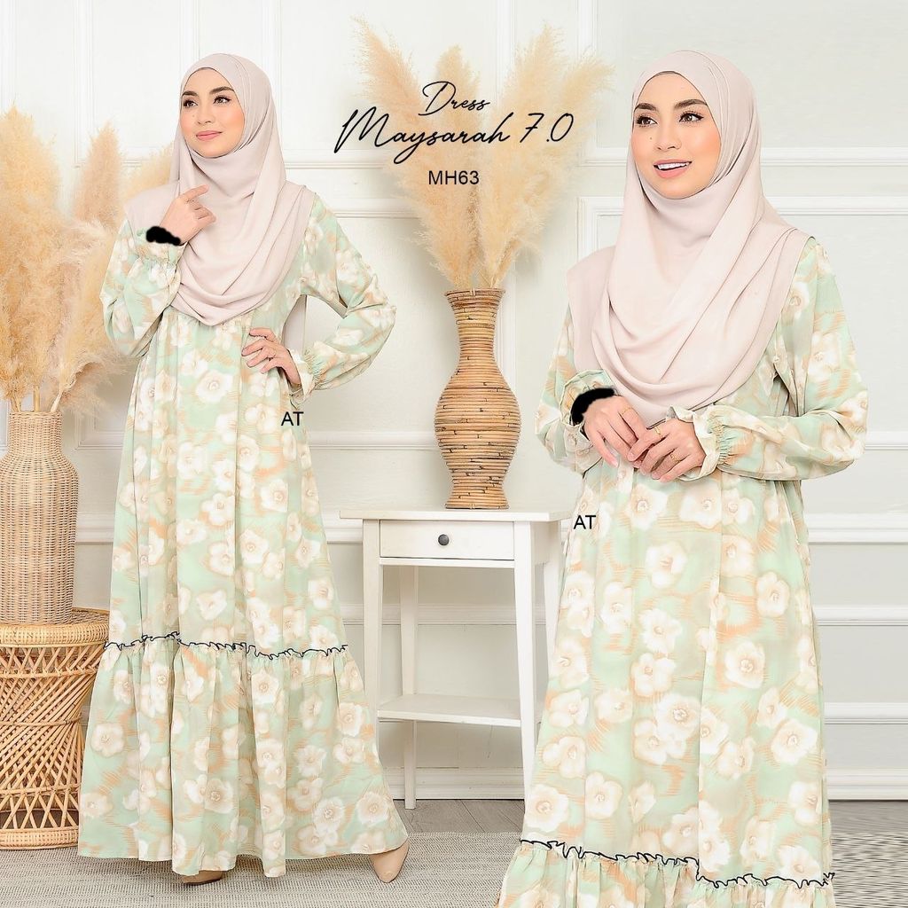 MH63 Ladies Maysarah 7.0 butik bella muslim boutique baju kurung moden muslimah jubah dress nursing blouse kebaya kebarung