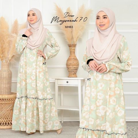 MH63 Ladies Maysarah 7.0 butik bella muslim boutique baju kurung moden muslimah jubah dress nursing blouse kebaya kebarung