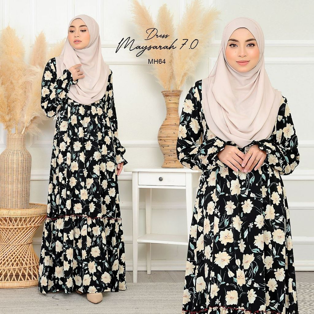 MH64 Ladies Maysarah 7.0 butik bella muslim boutique baju kurung moden muslimah jubah dress nursing blouse kebaya kebarung