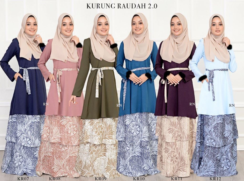all ladies Kurung Raudhah butik bella muslim boutique baju kurung moden muslimah jubah dress nursing blouse kebaya kebarung