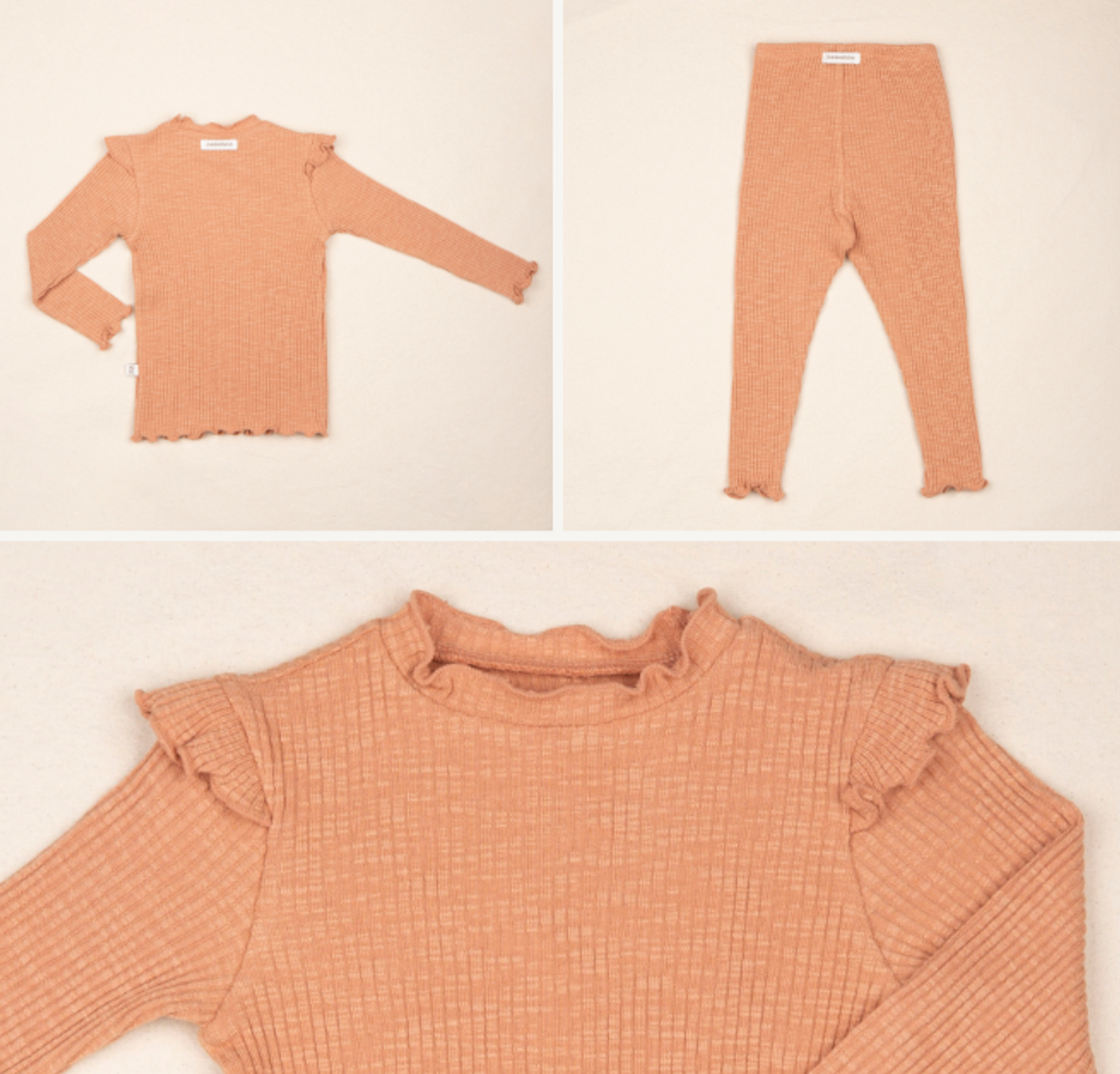 Anna荷葉捲邊剪裁連身褲baby