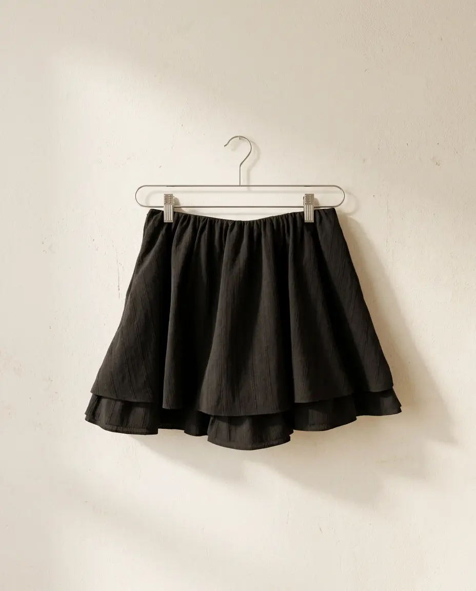 blk soft women skirt