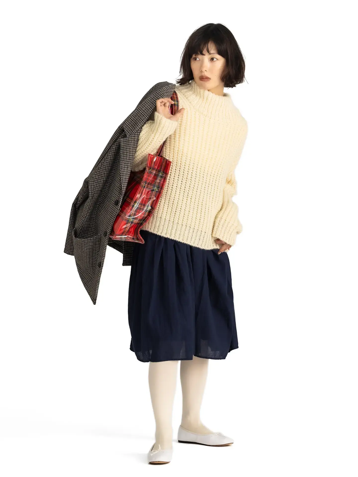 80丹 M～L size｜Premium褲襪 01白色