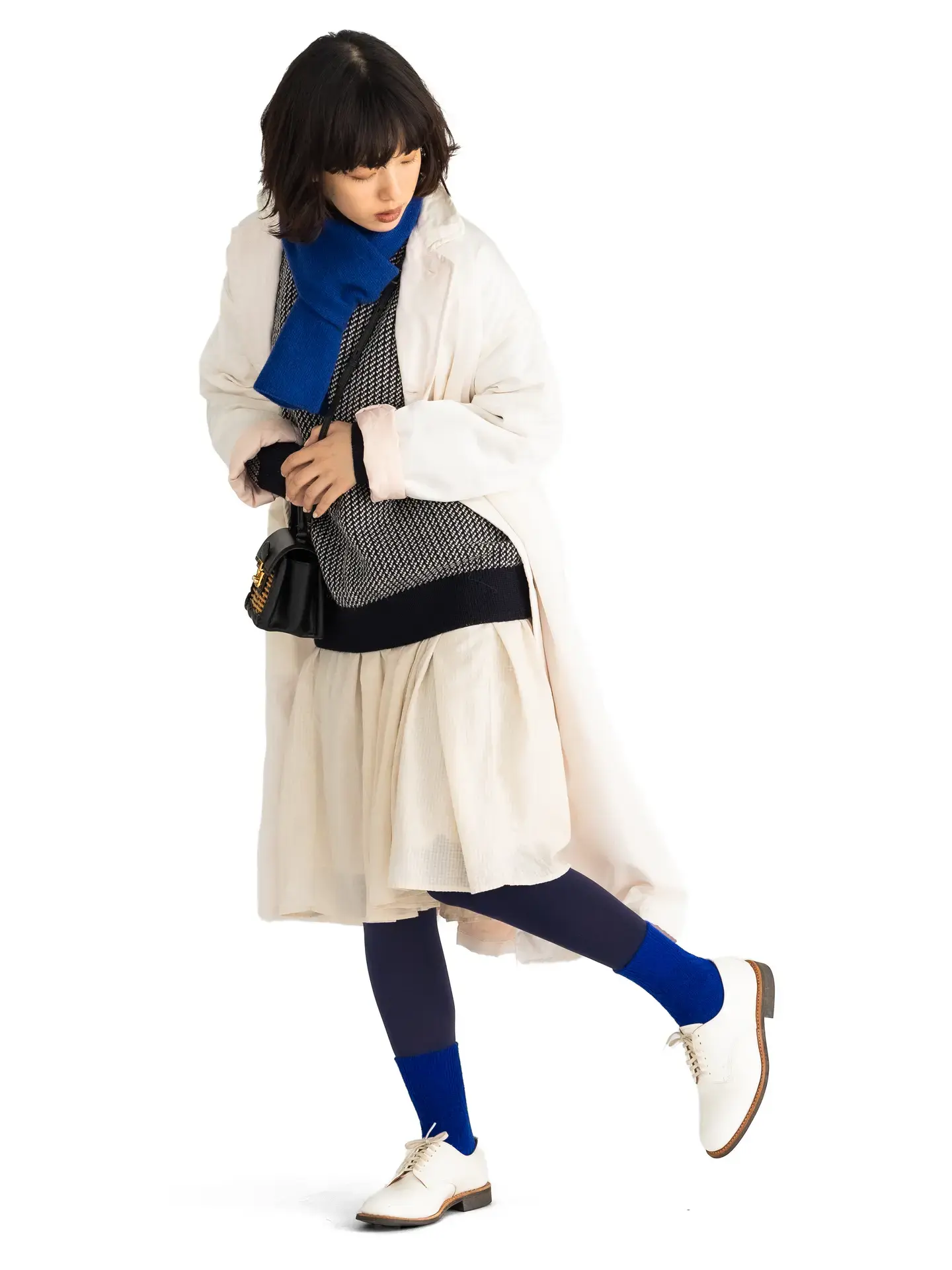 80丹 M～L size｜Premium褲襪 89深藍灰