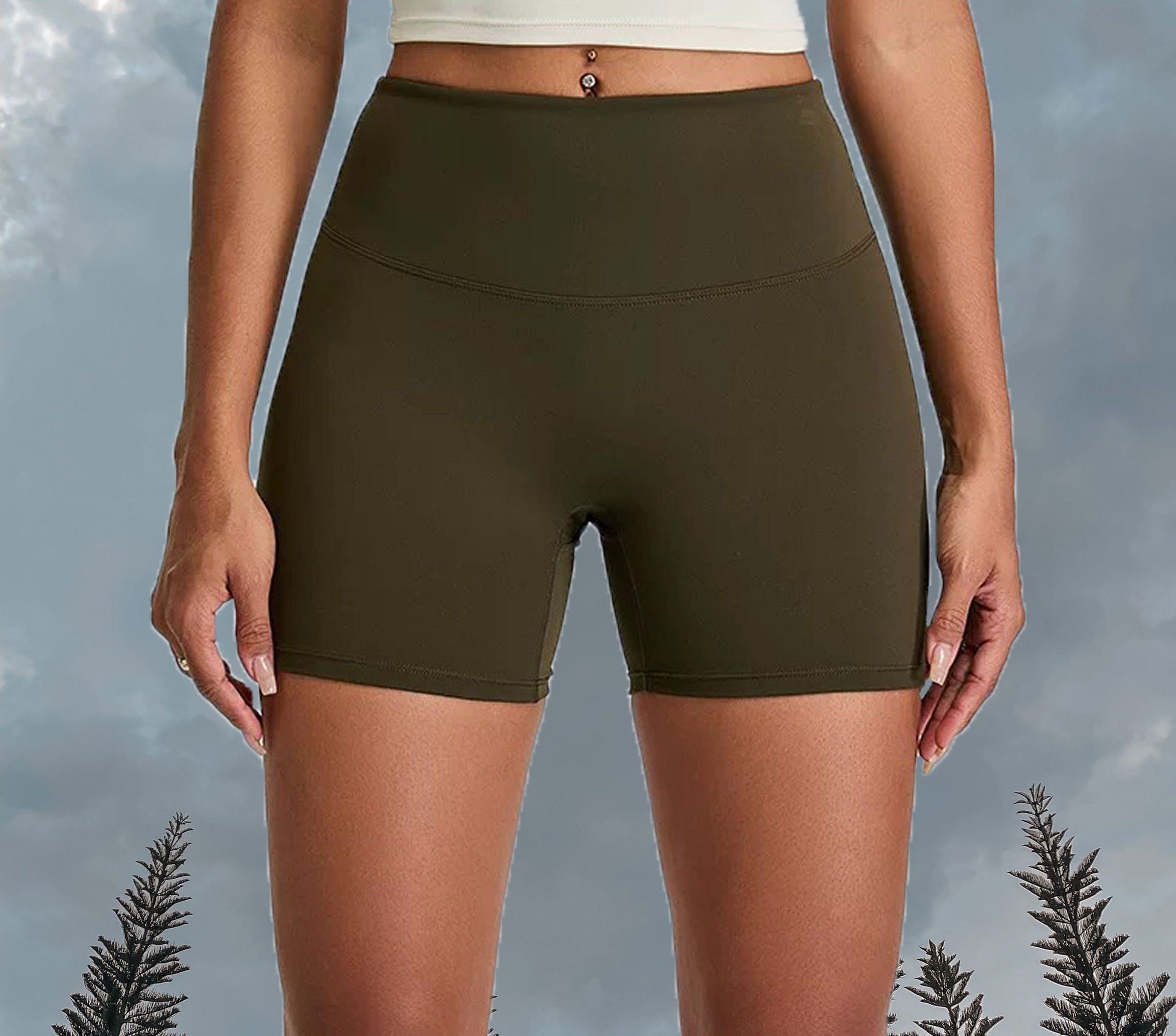 EnhanceLift Shorts in Hunter Green - 1