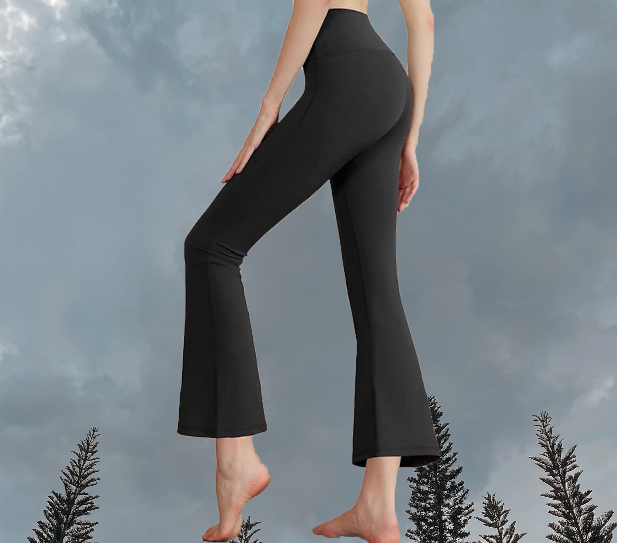 Lyra Flare Pants Petite -Black
