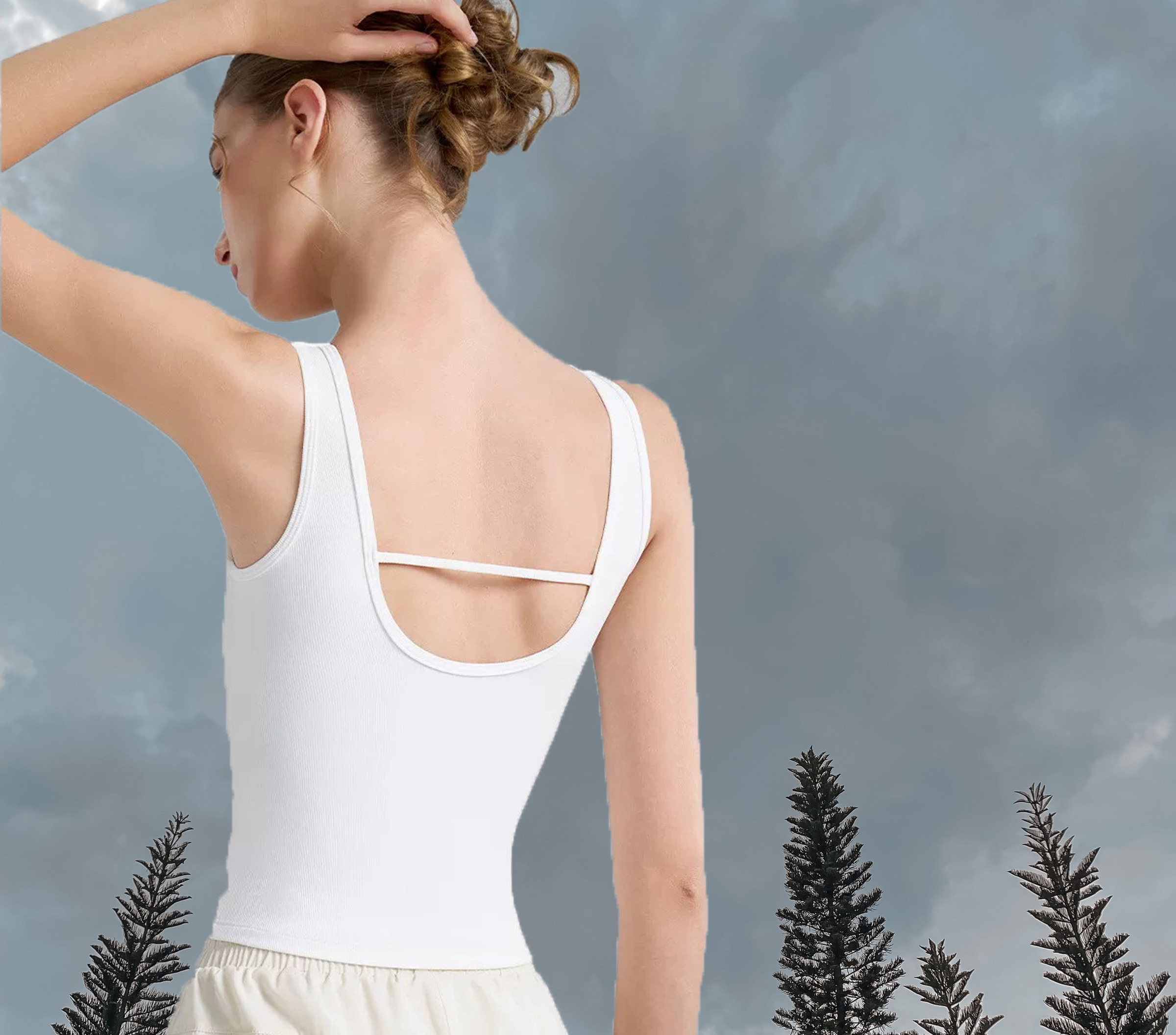 Eleanor Longline Padded - White 2