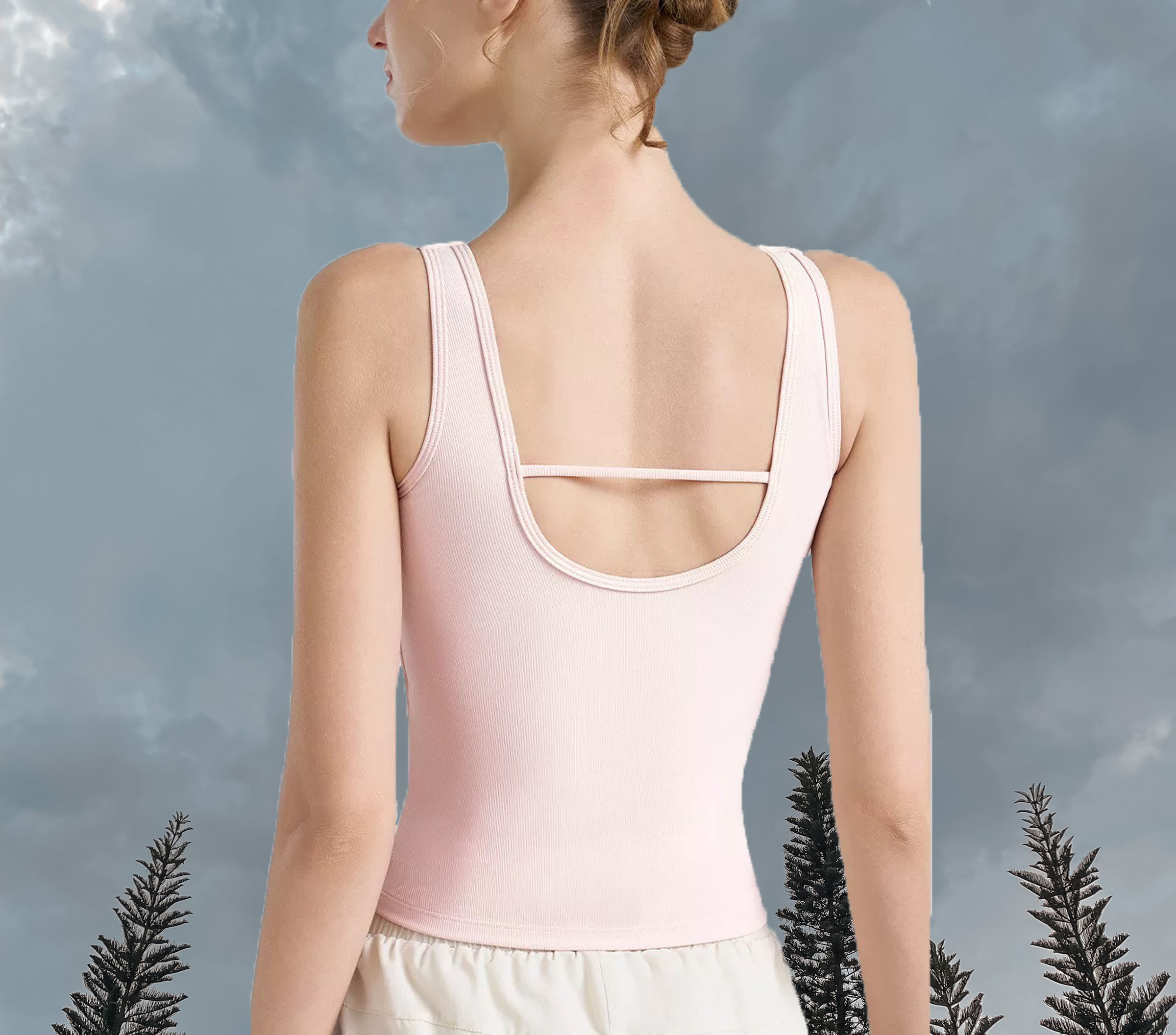 Eleanor Longline Padded - Soft Pink 2