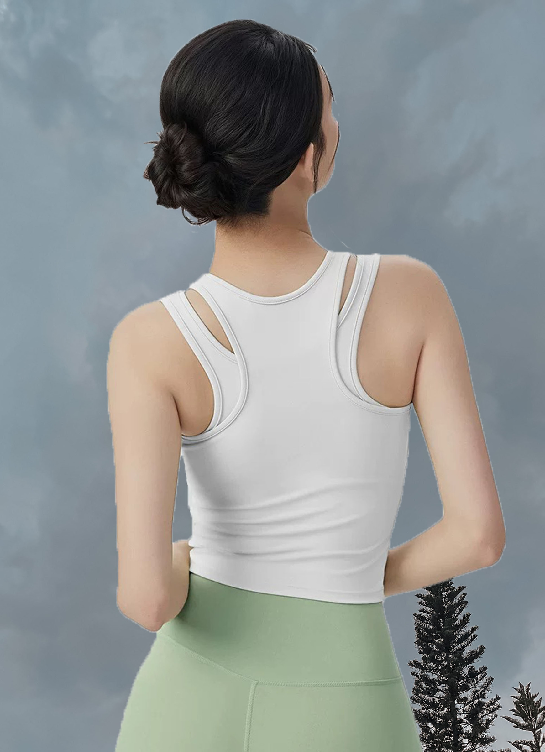 Malfey Longline Padded - White (Back) 2