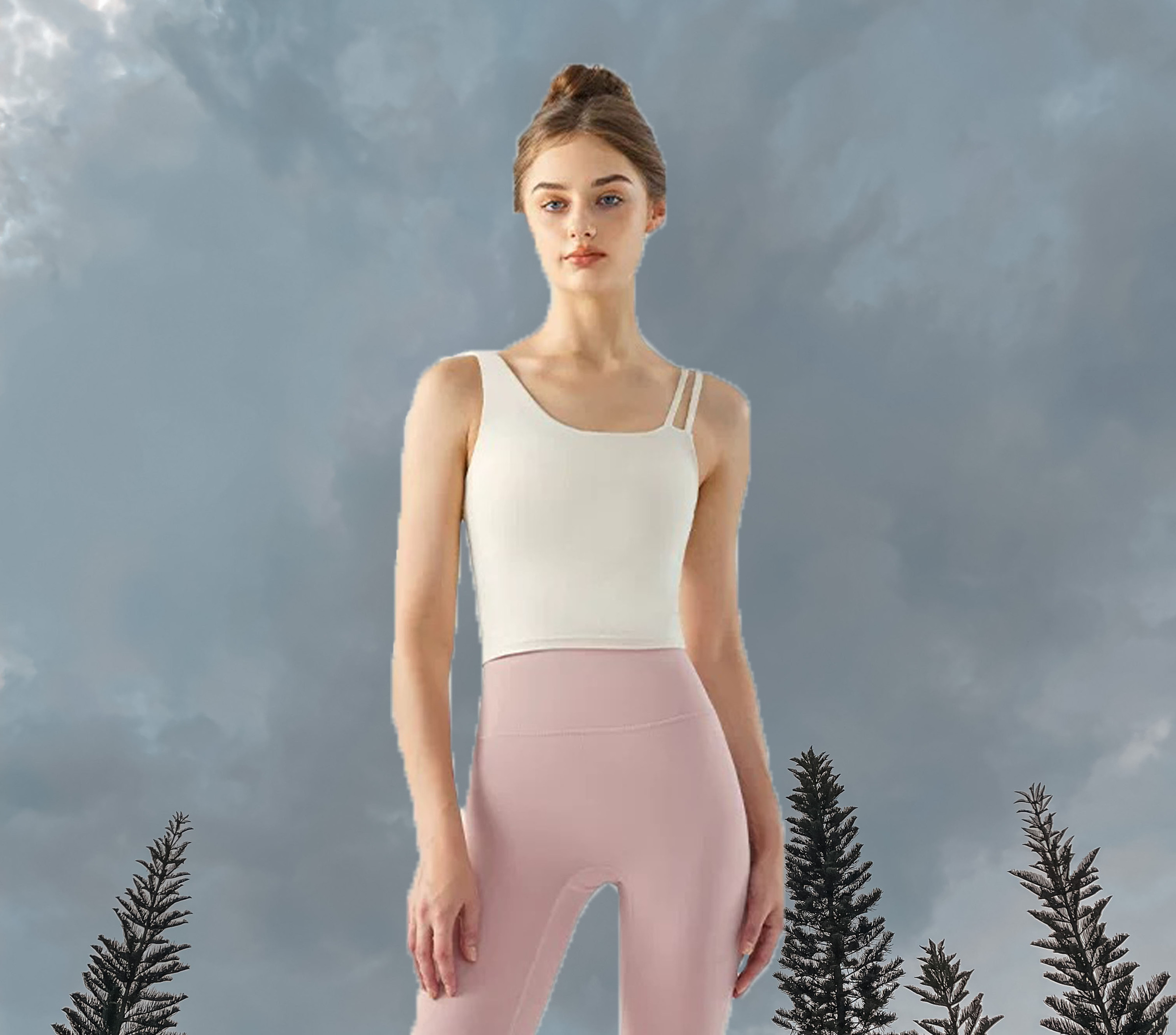 Sandy Longline Padded- Albumin (Front)