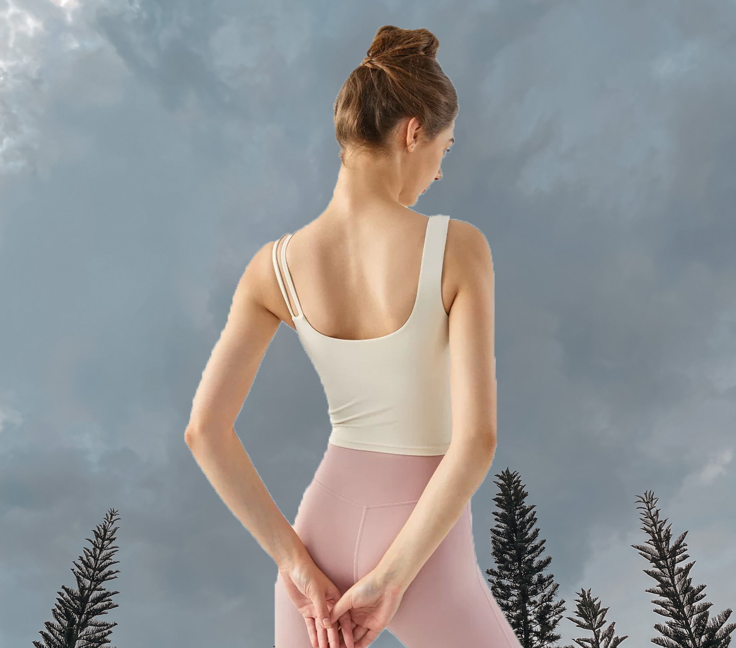Sandy Longline Padded- Albumin (Back)