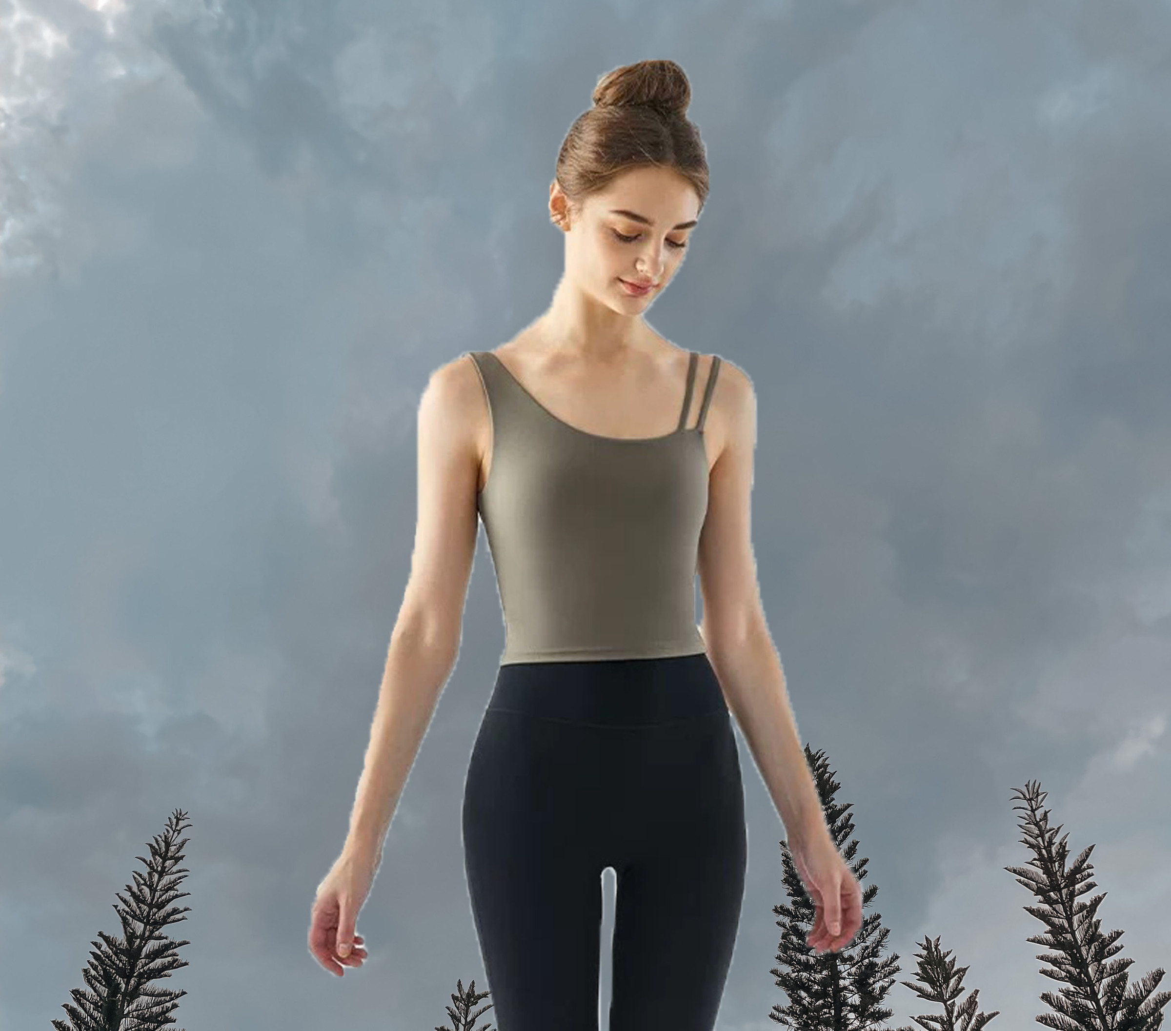 Sandy Longline Padded- Hunter Green (Front)