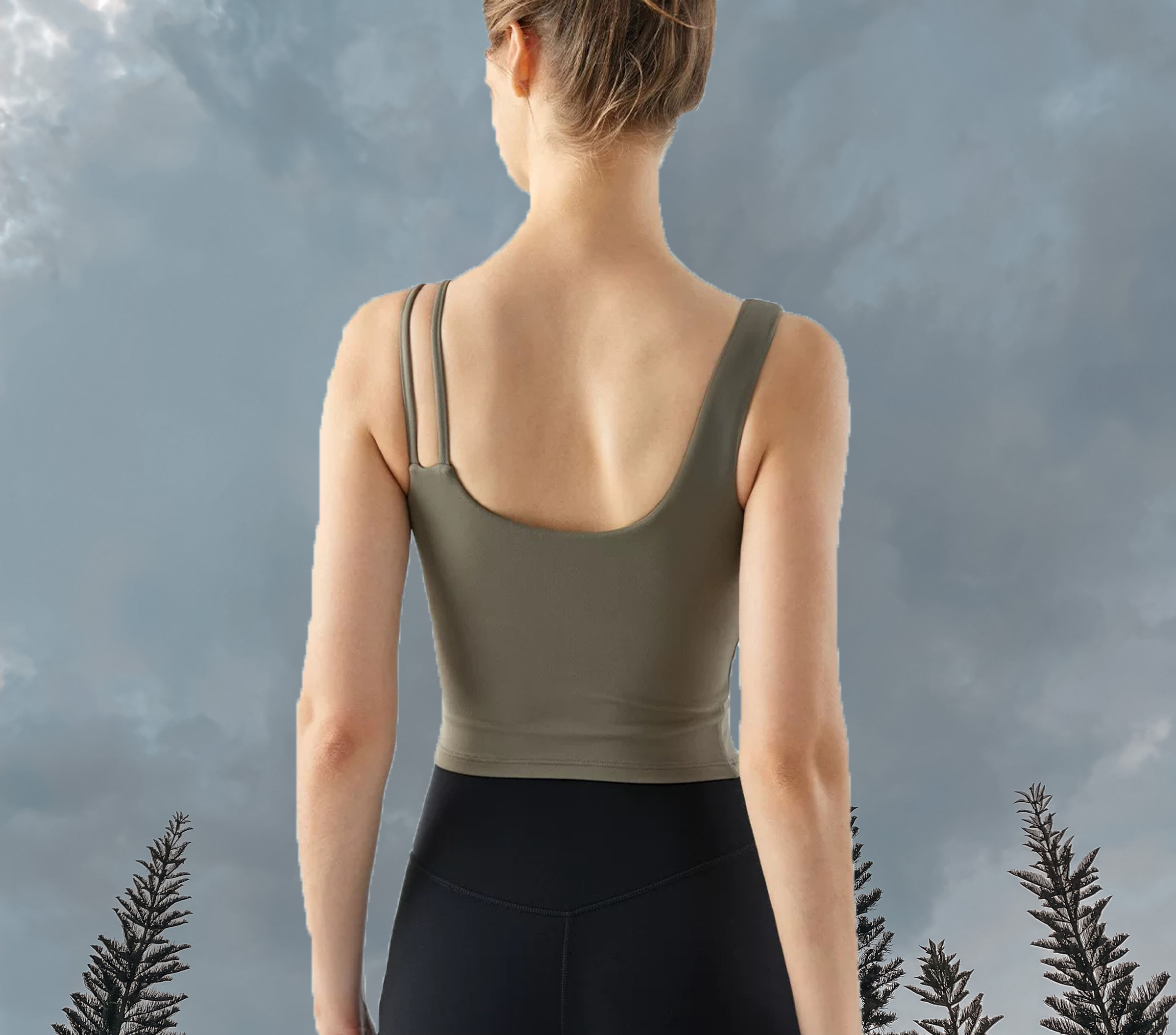 Sandy Longline Padded- Hunter Green (Back)