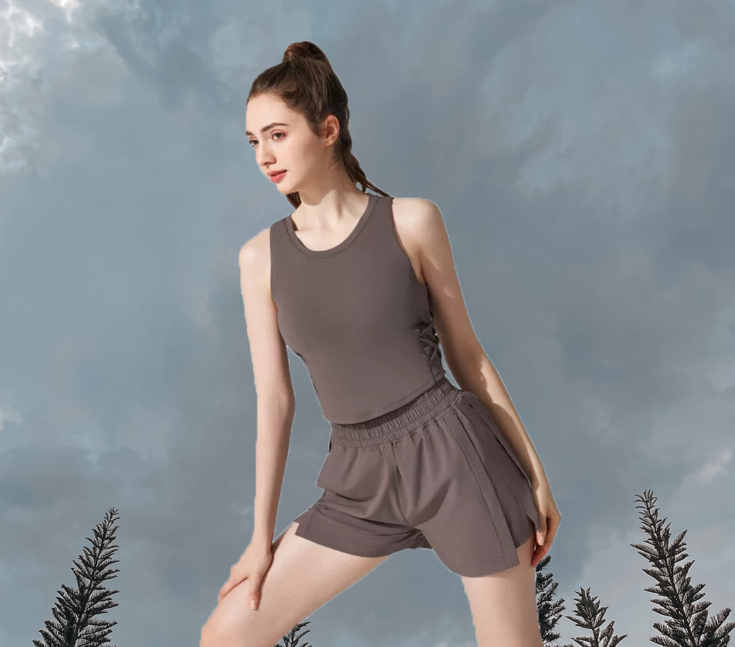 Kriss Longline Padded - Taupe 1
