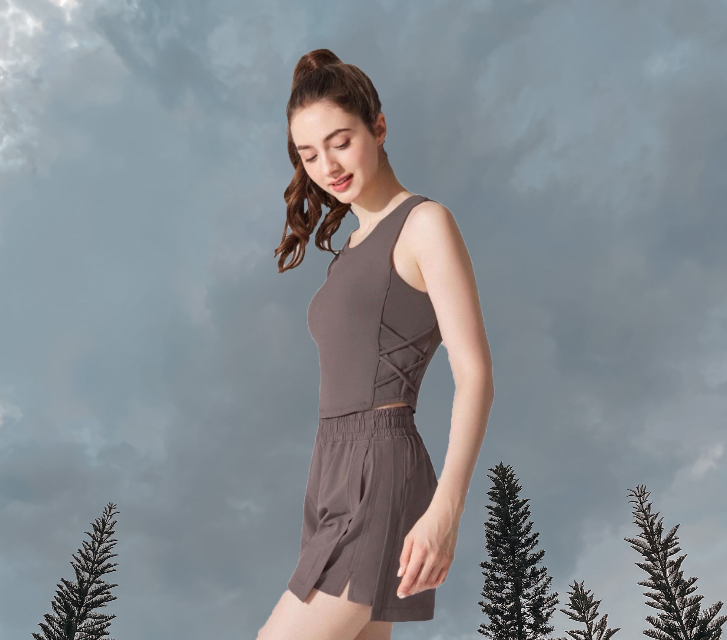 Kriss Longline Padded - Taupe 2