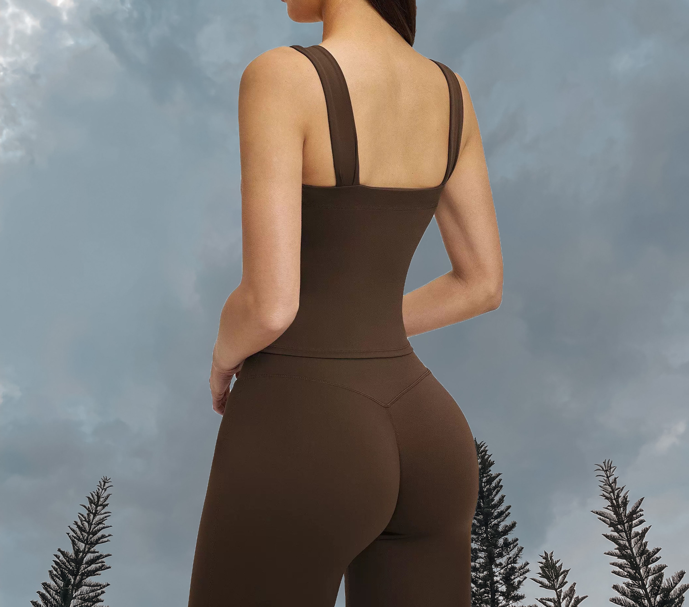 Revolve Longline Padded Espresso (Back)