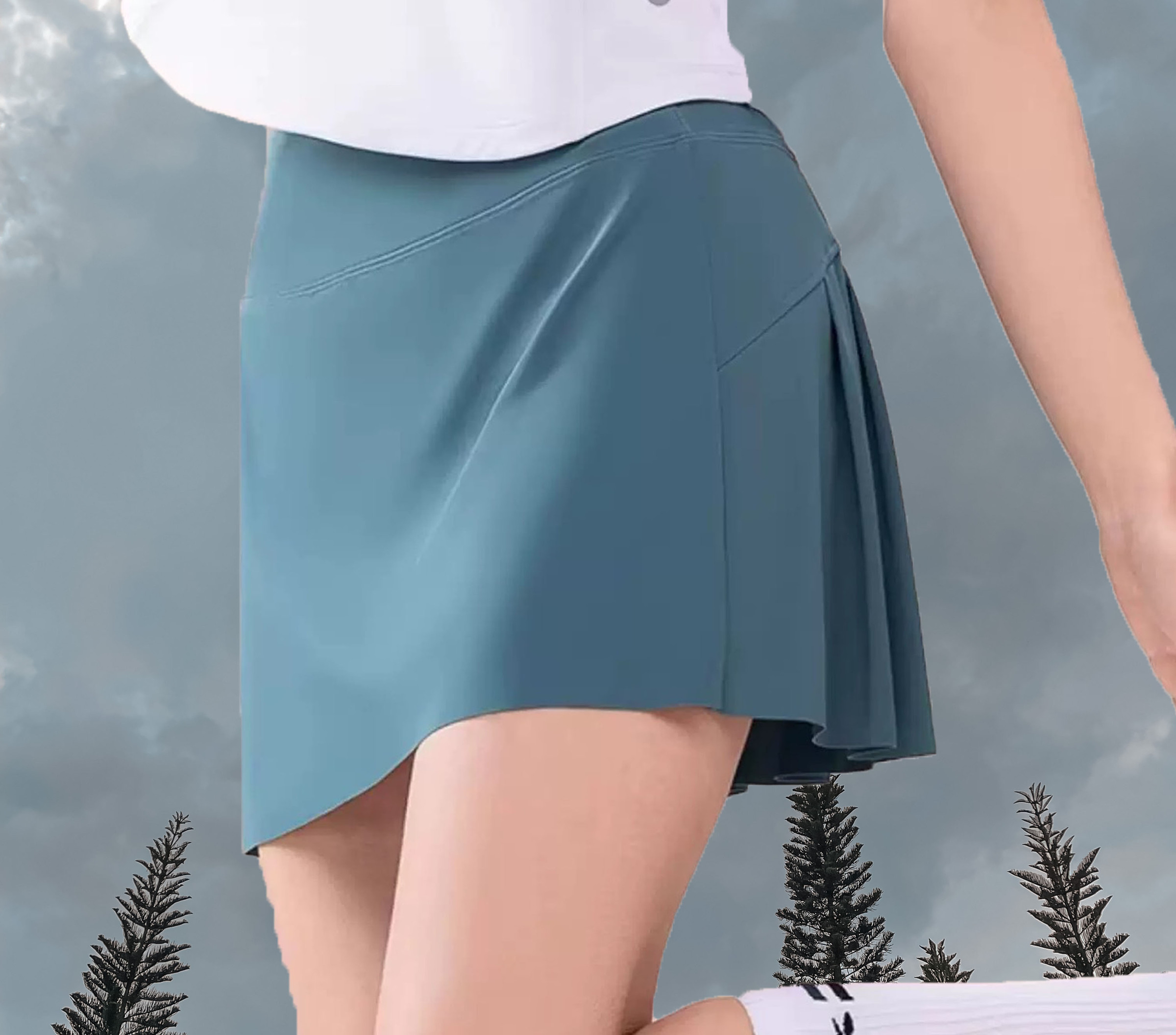 Teal A-Line In - Green Blue (Front)