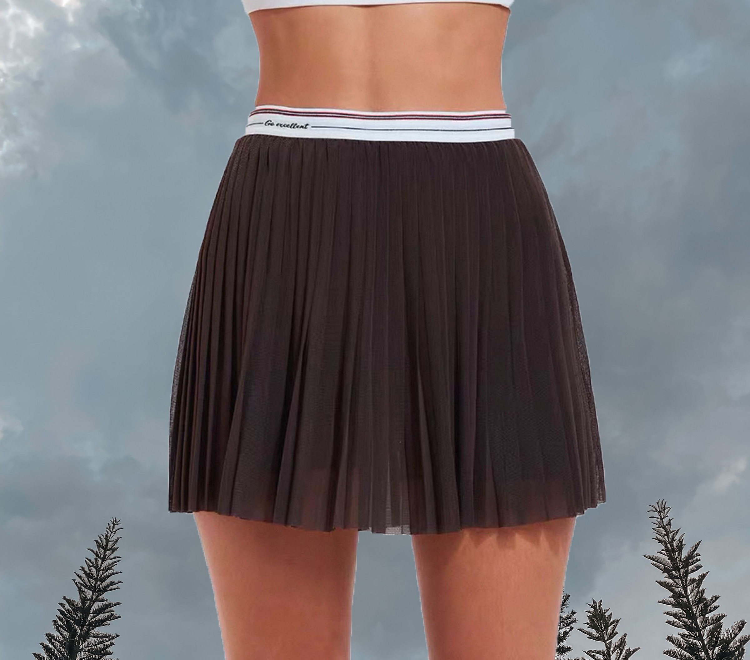 Wilson A-Line Pleated Skort - Espresso1
