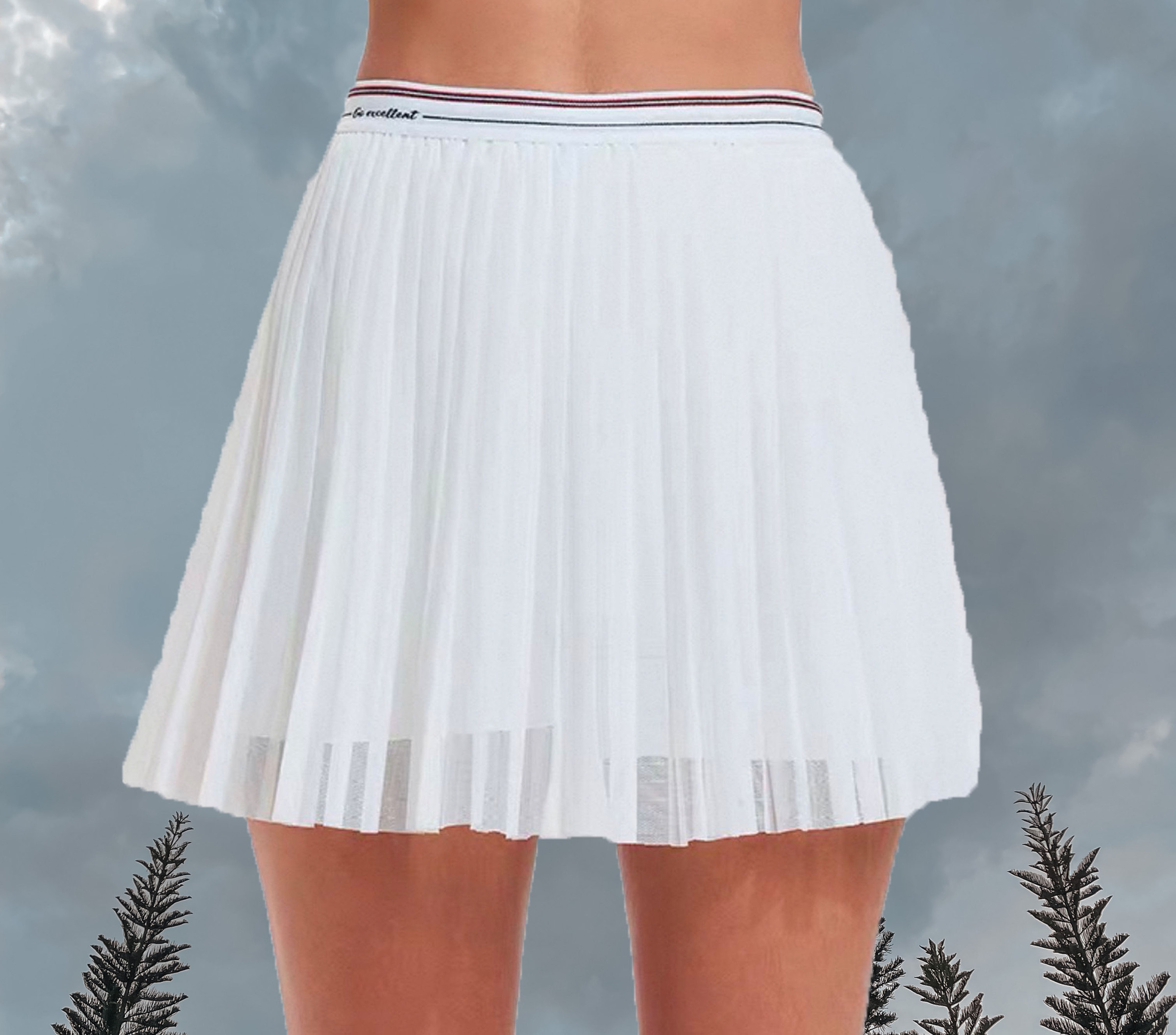 Wilson A-Line Pleated Skort - White 1