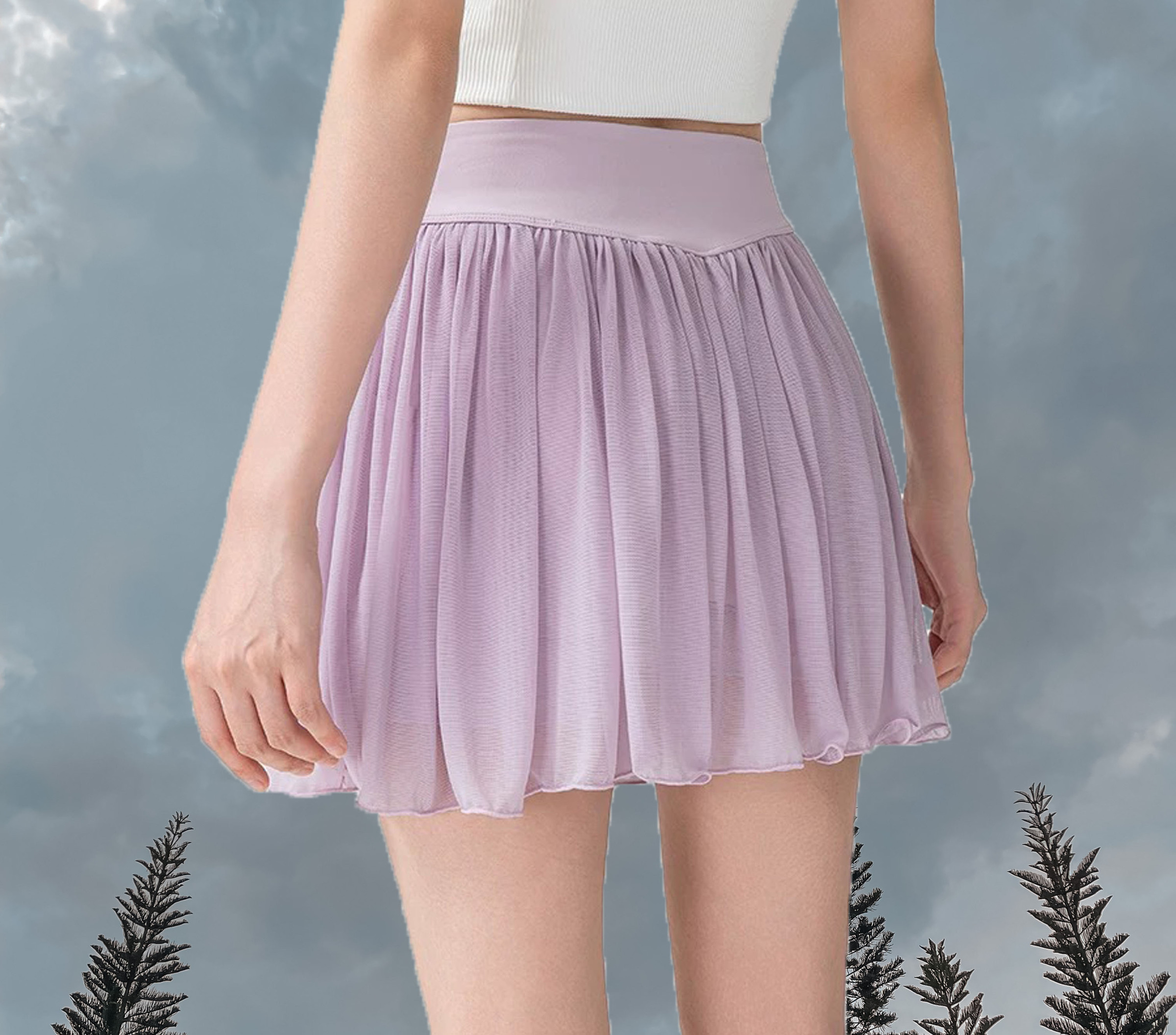 Wilson Headliner A-Line Skort In Purple (Back)