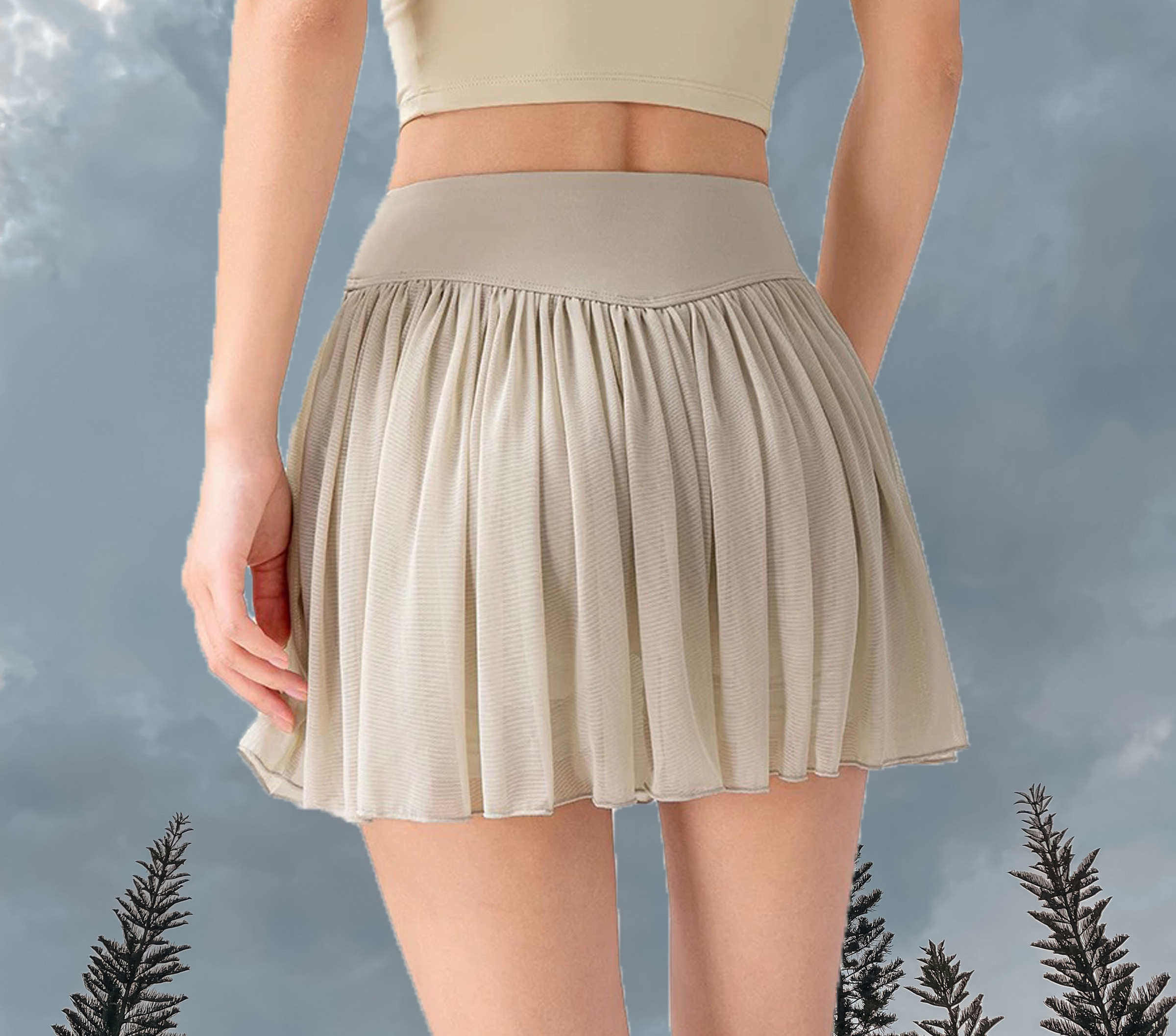 Wilson Headliner A-Line Skort - Khaki (Back)