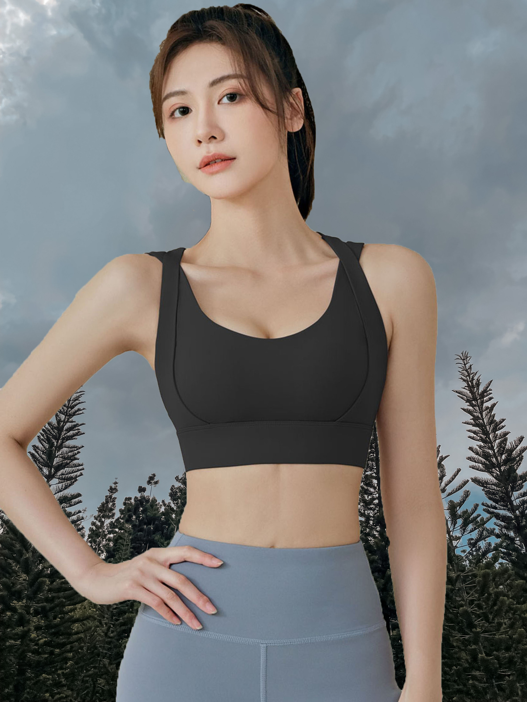 venna sport bra black