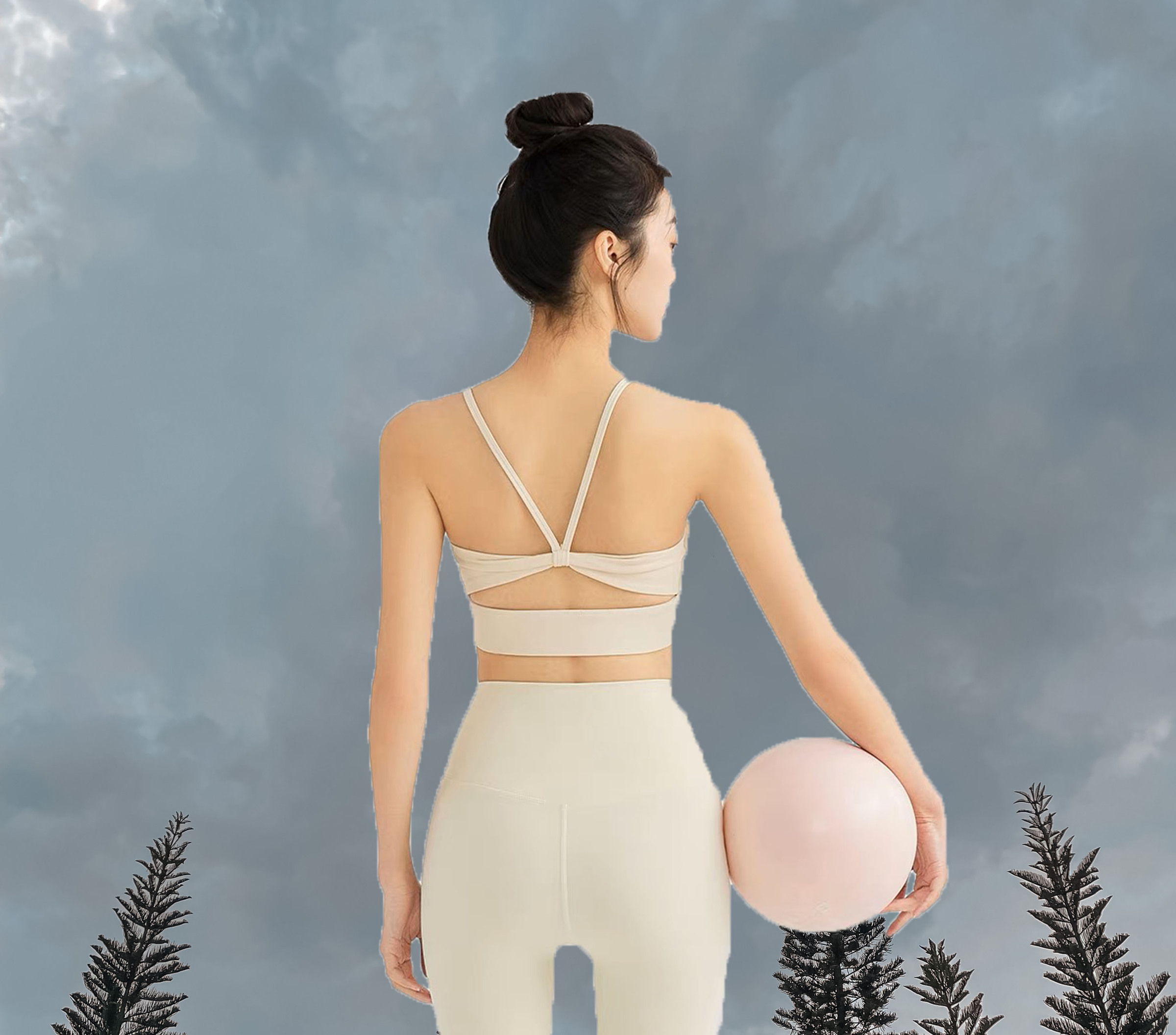 Daisy Sport Bra Ivory 3