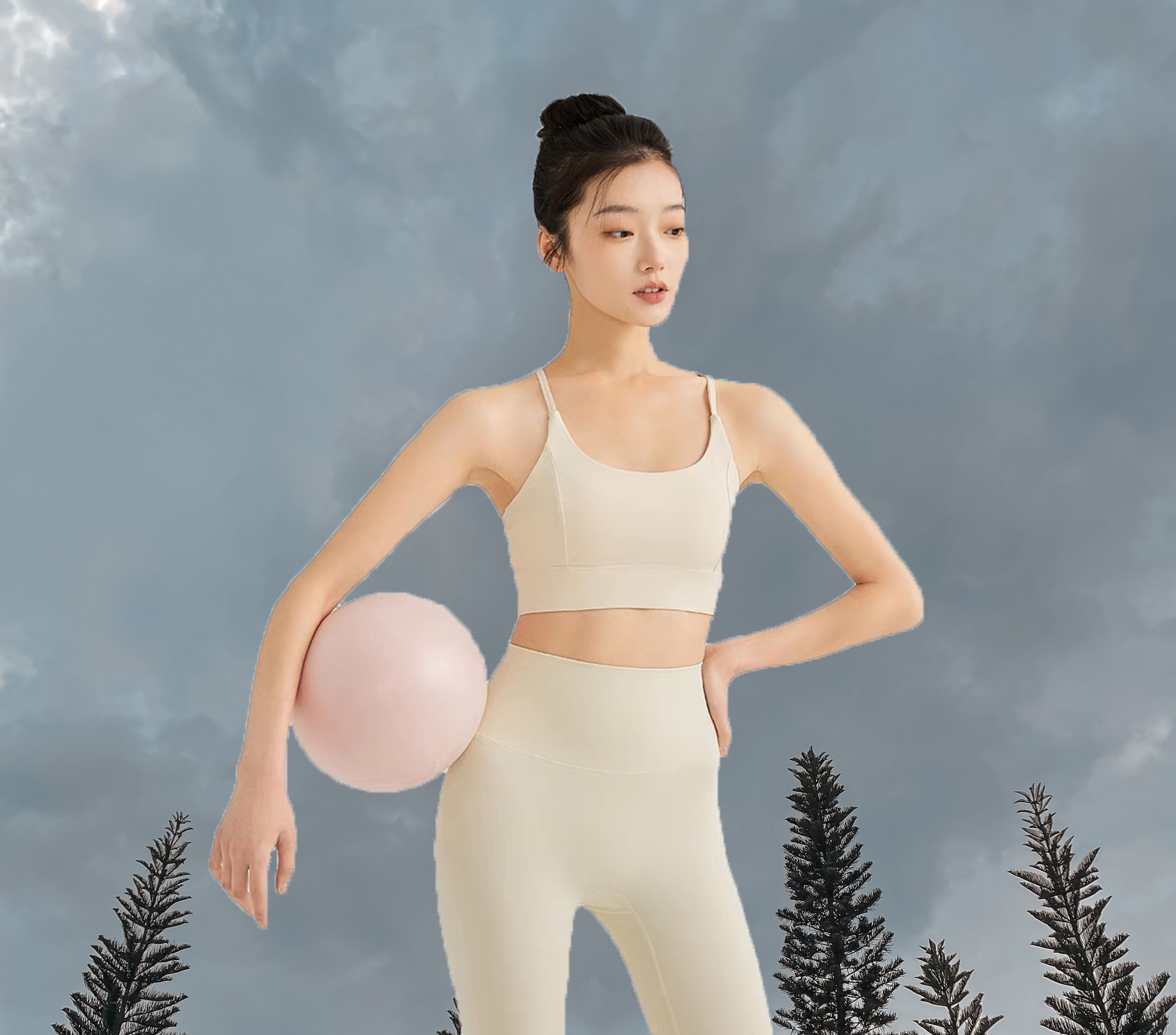 Daisy Sport Bra Ivory