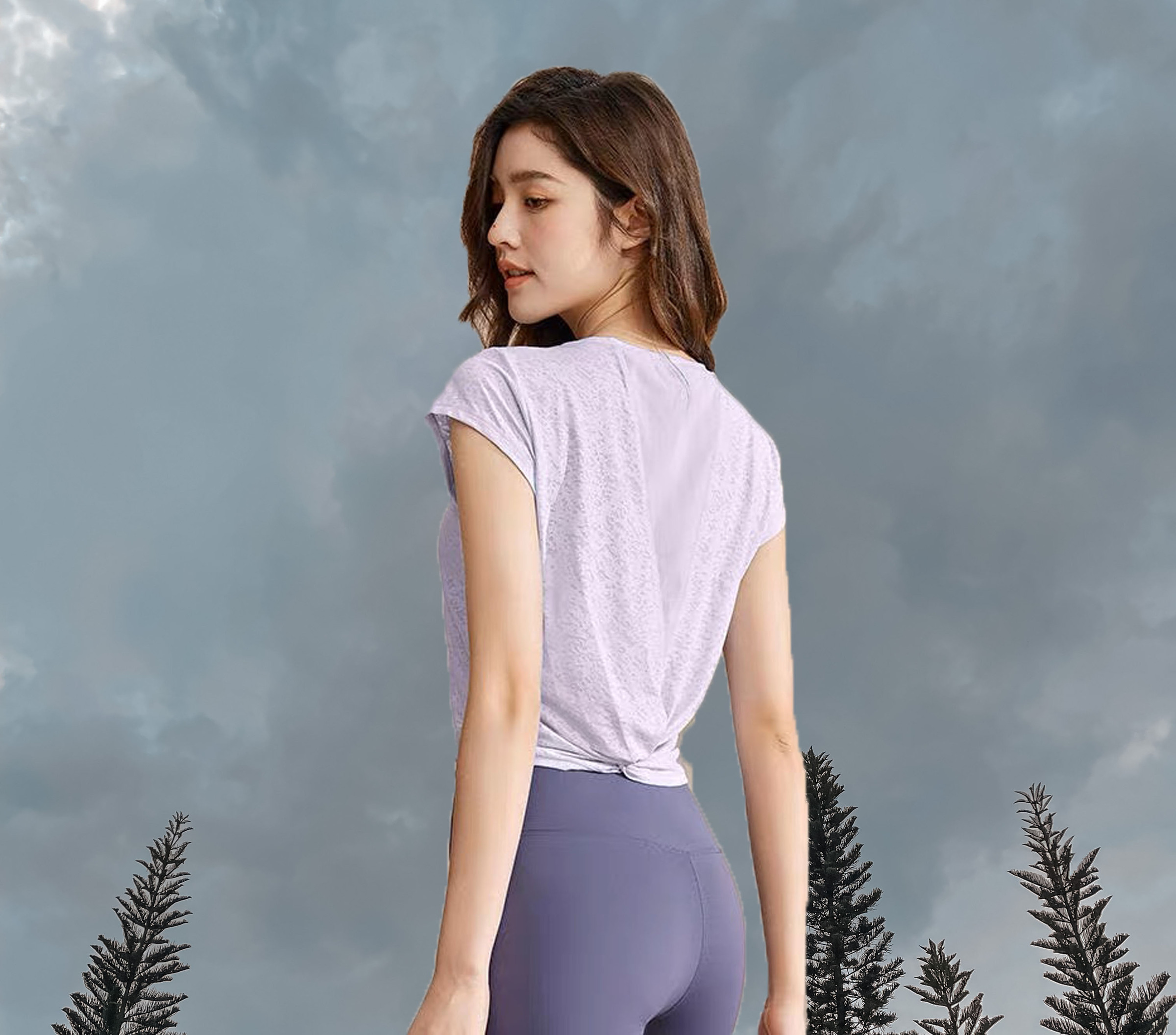 Serene Open Back Purple - Back