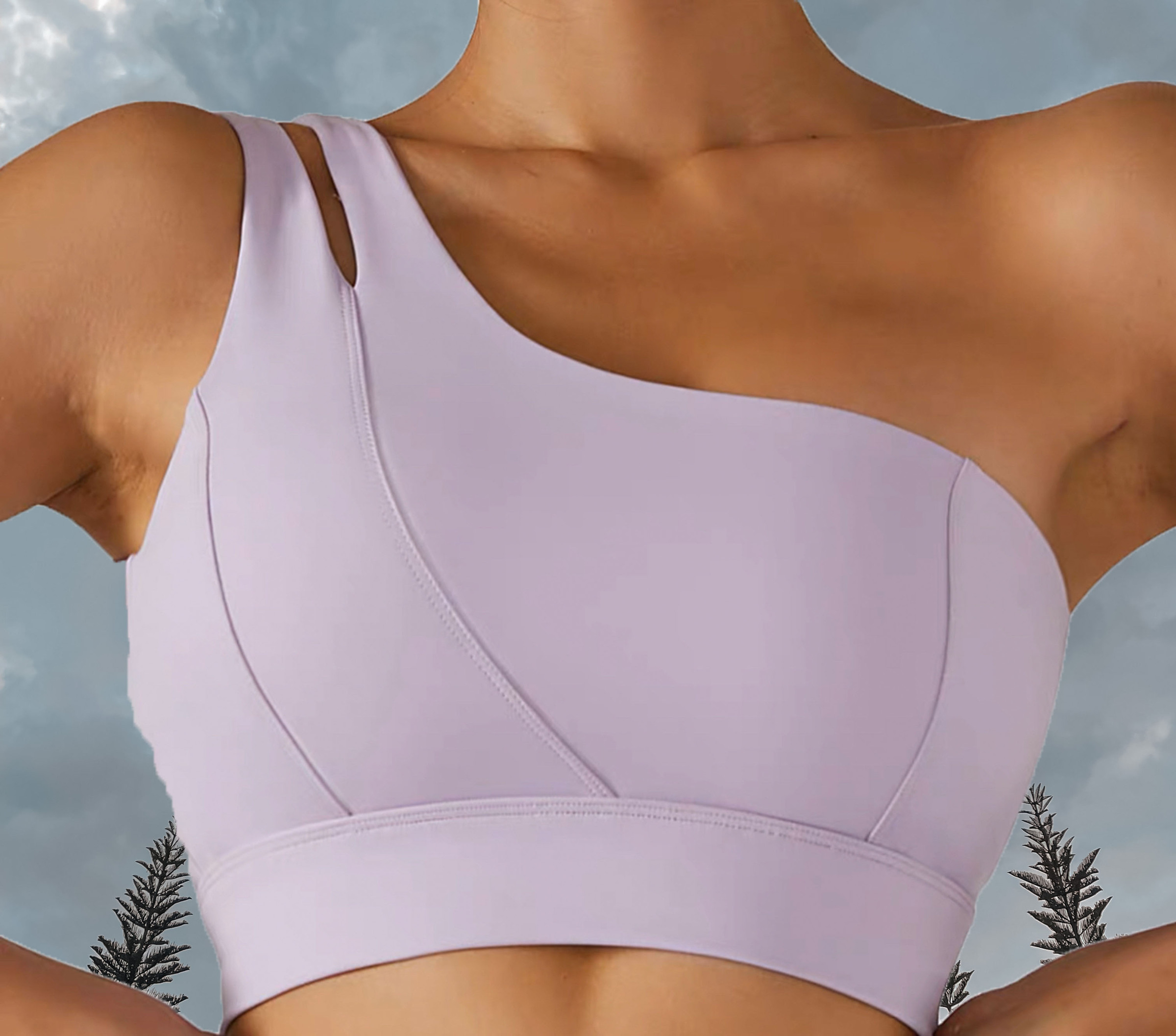 Charlotte Toga Sport Bra Lavender Purple - Closer View
