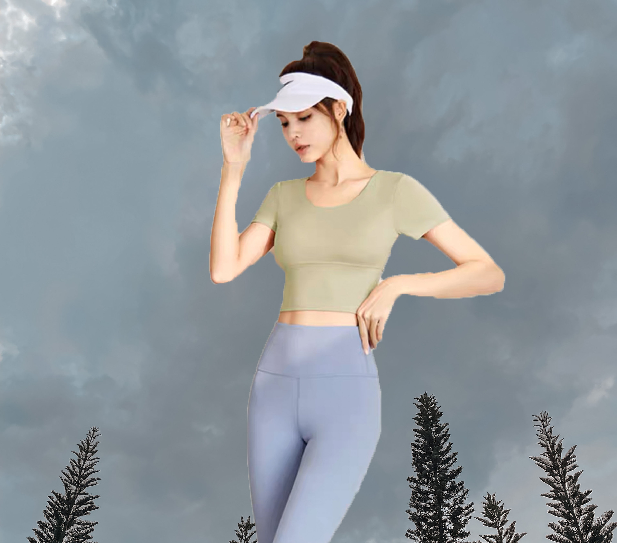 Alice Croptop Padded - Avocado 