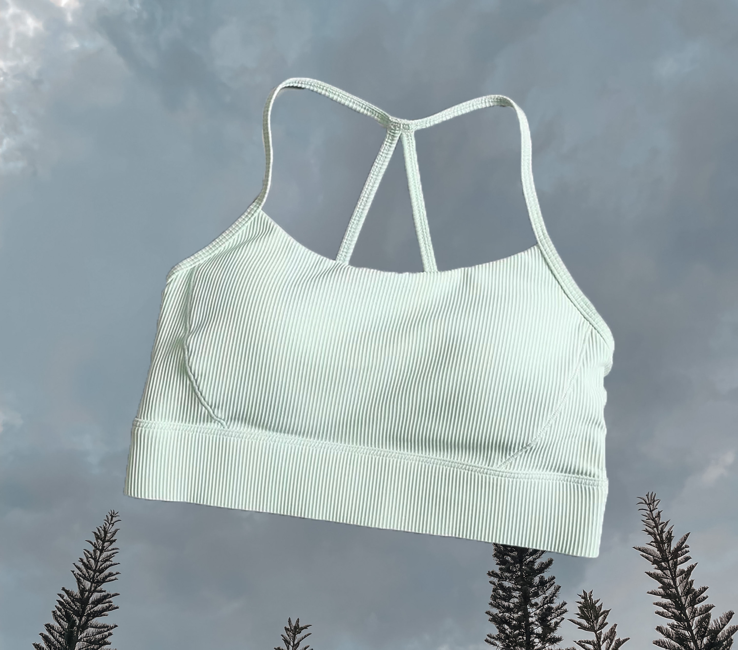 Crystal Sport Bra Mint Green - Front 