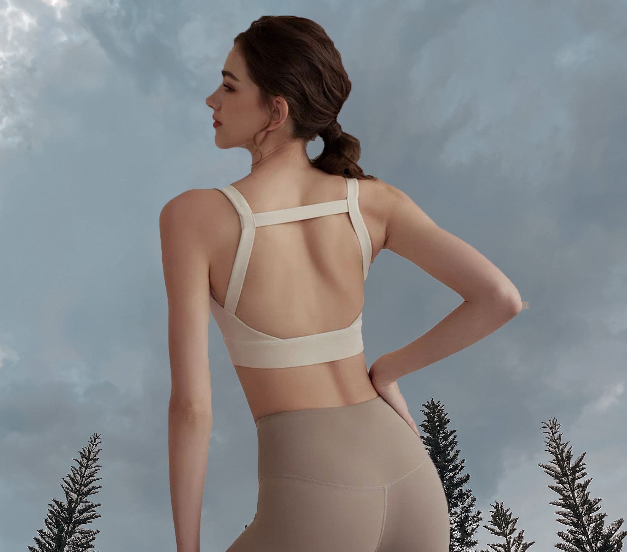 ruby sport bra ivory 2 back