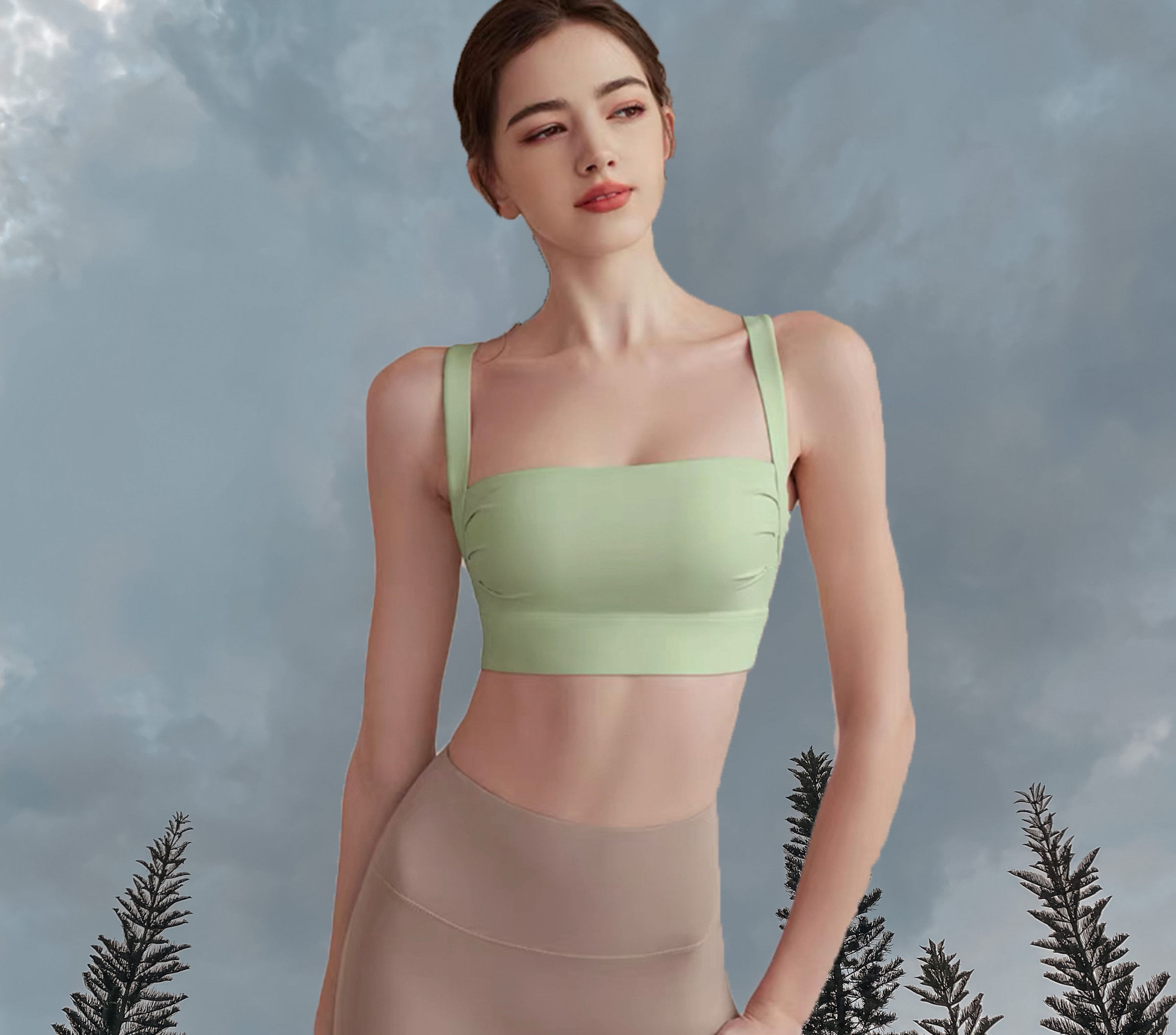 ruby sport bra mint green