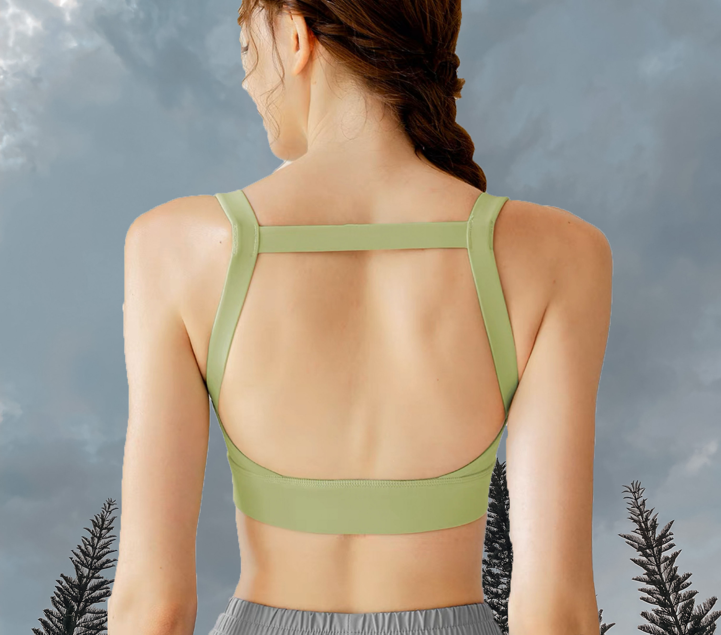 Ruby Sport Bra Back - Mint Green