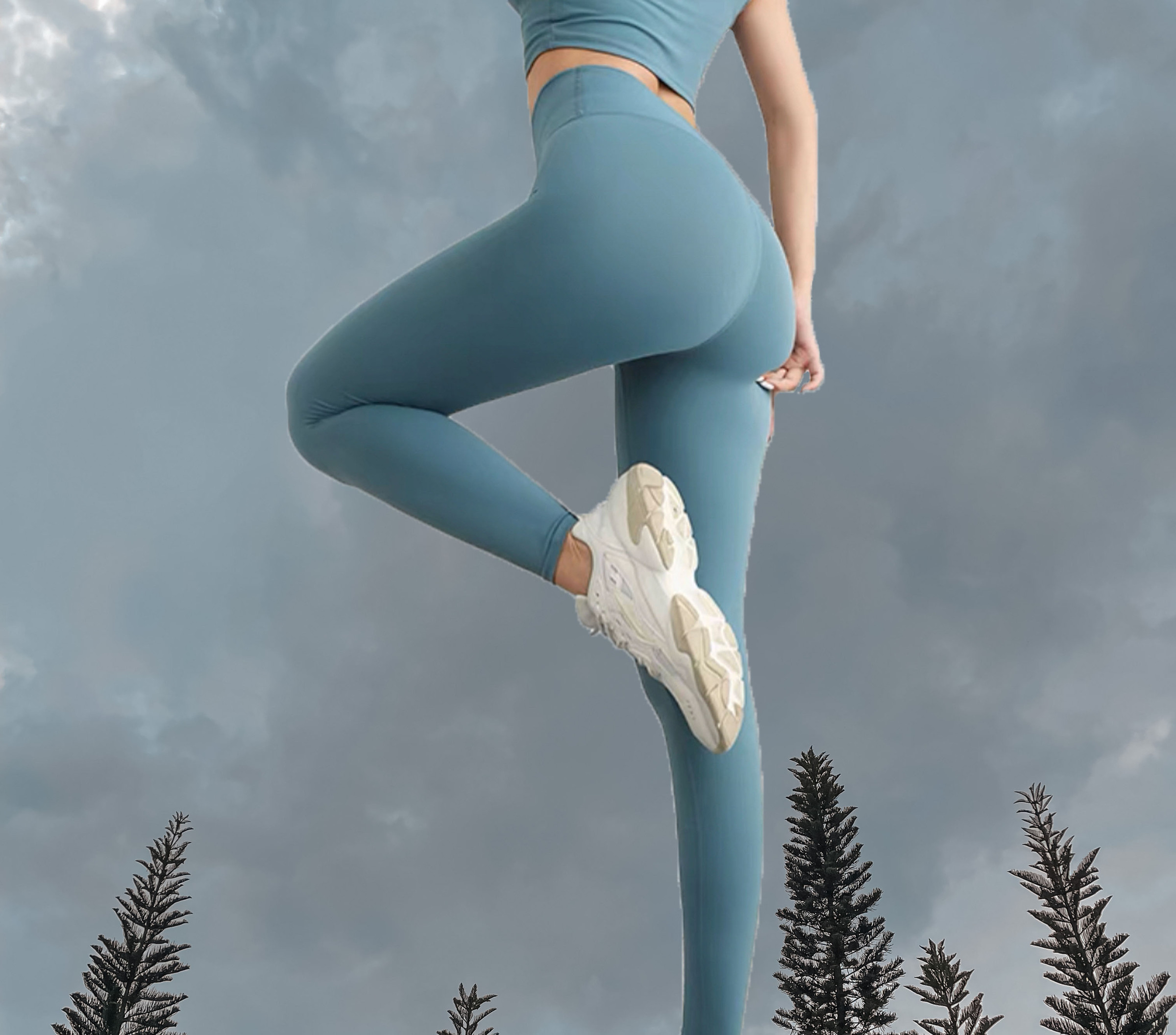 Larissa Turkish Blue Green Legging
