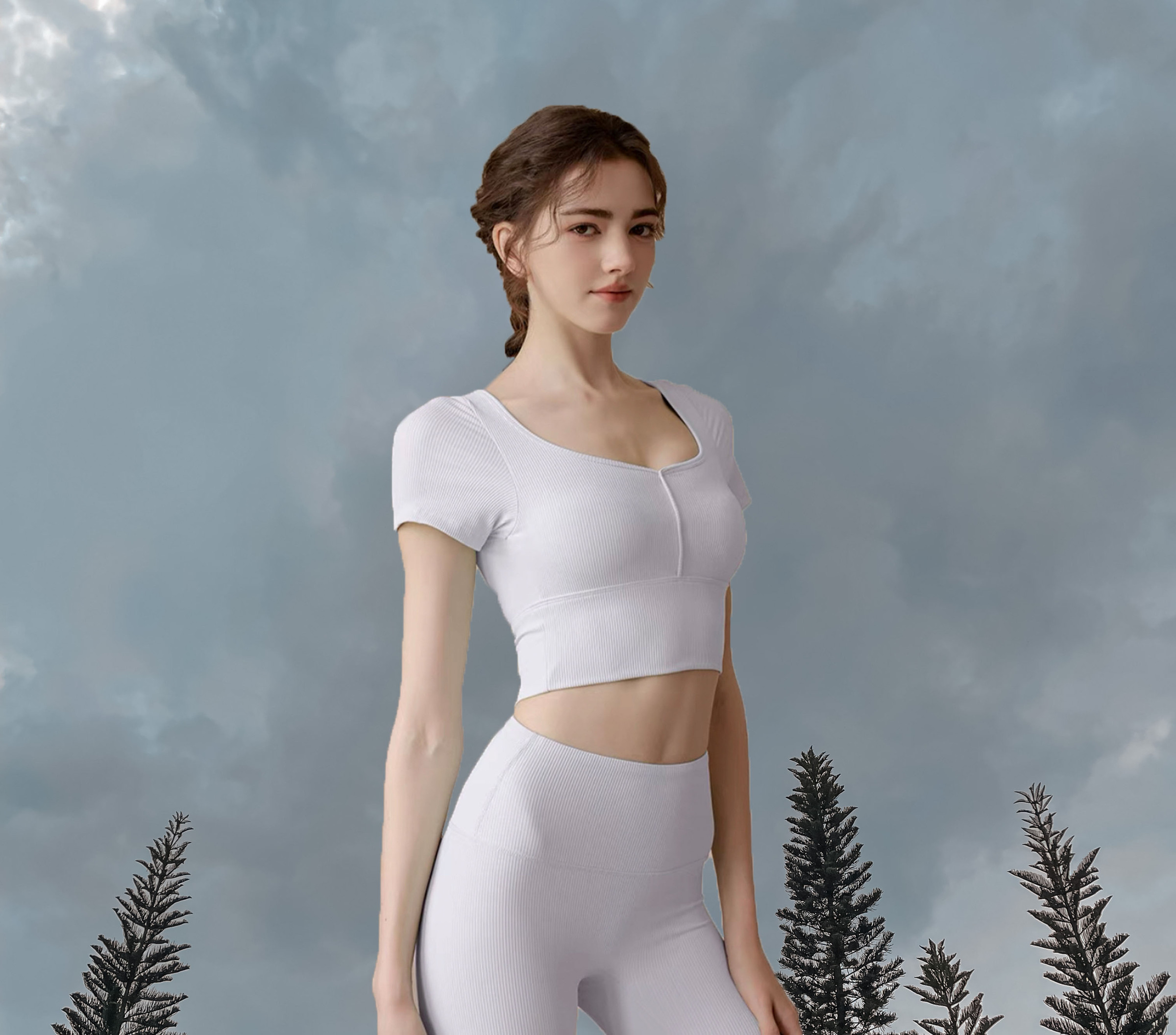 Lissie CropTop Padded White Front