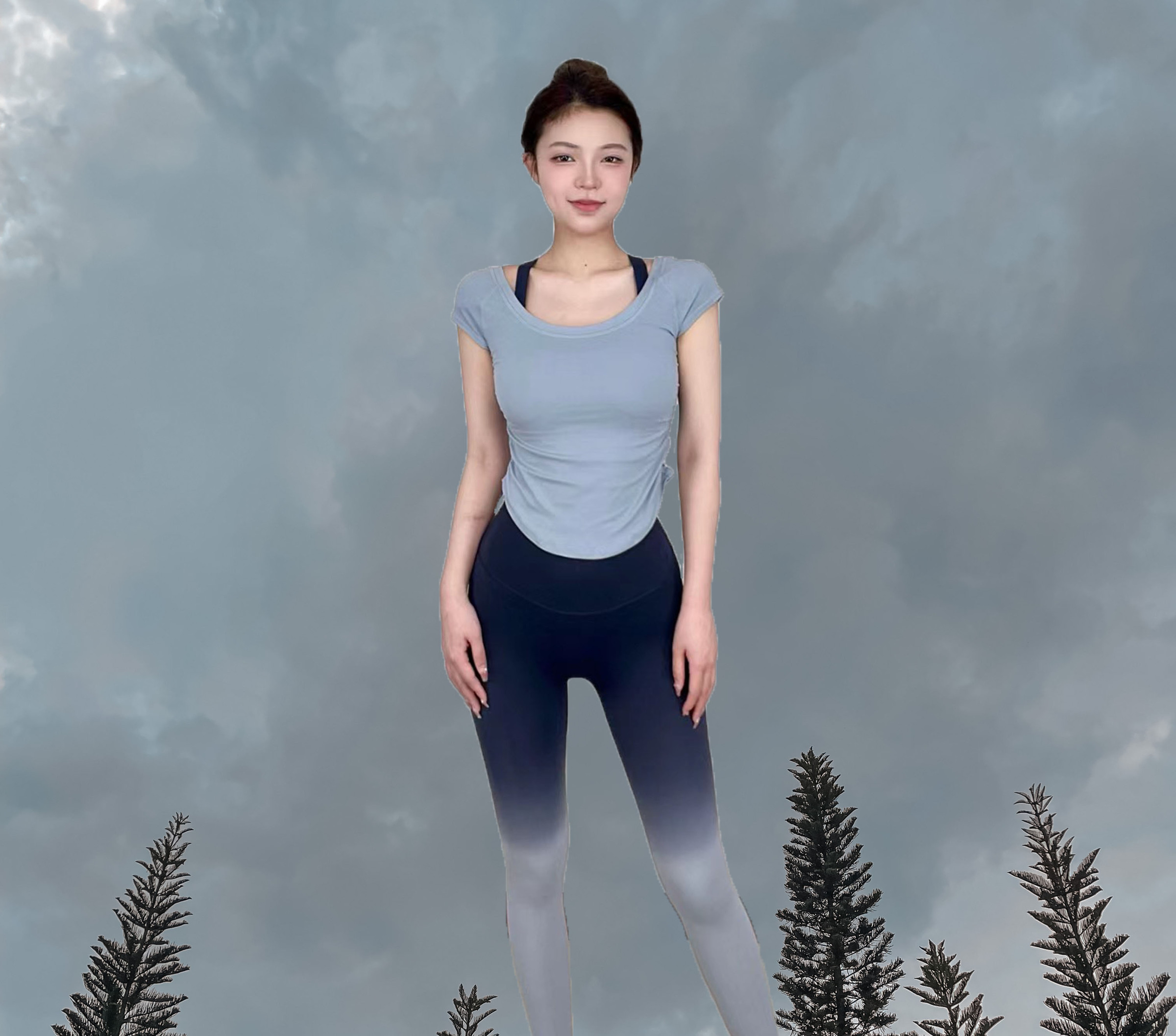 Larissa Duo Tone - Navy Blue