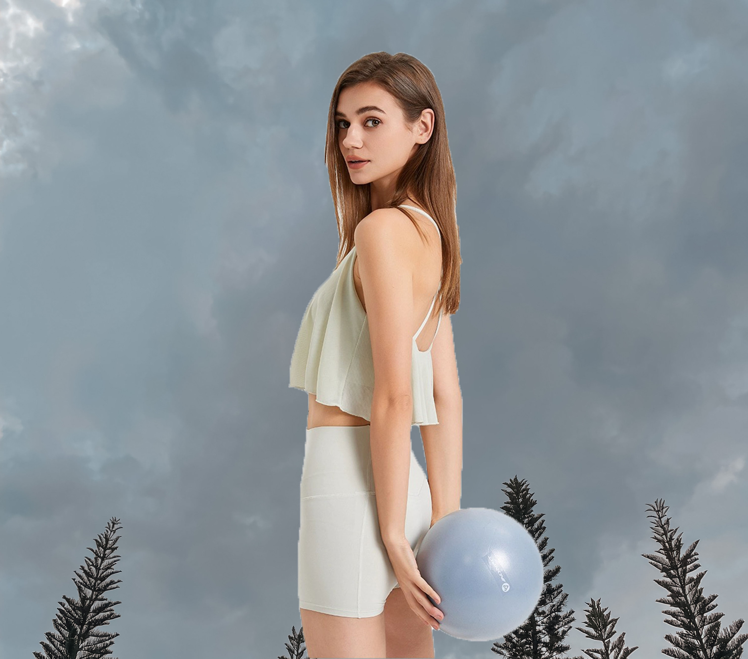 Dream Sport Bra White Side