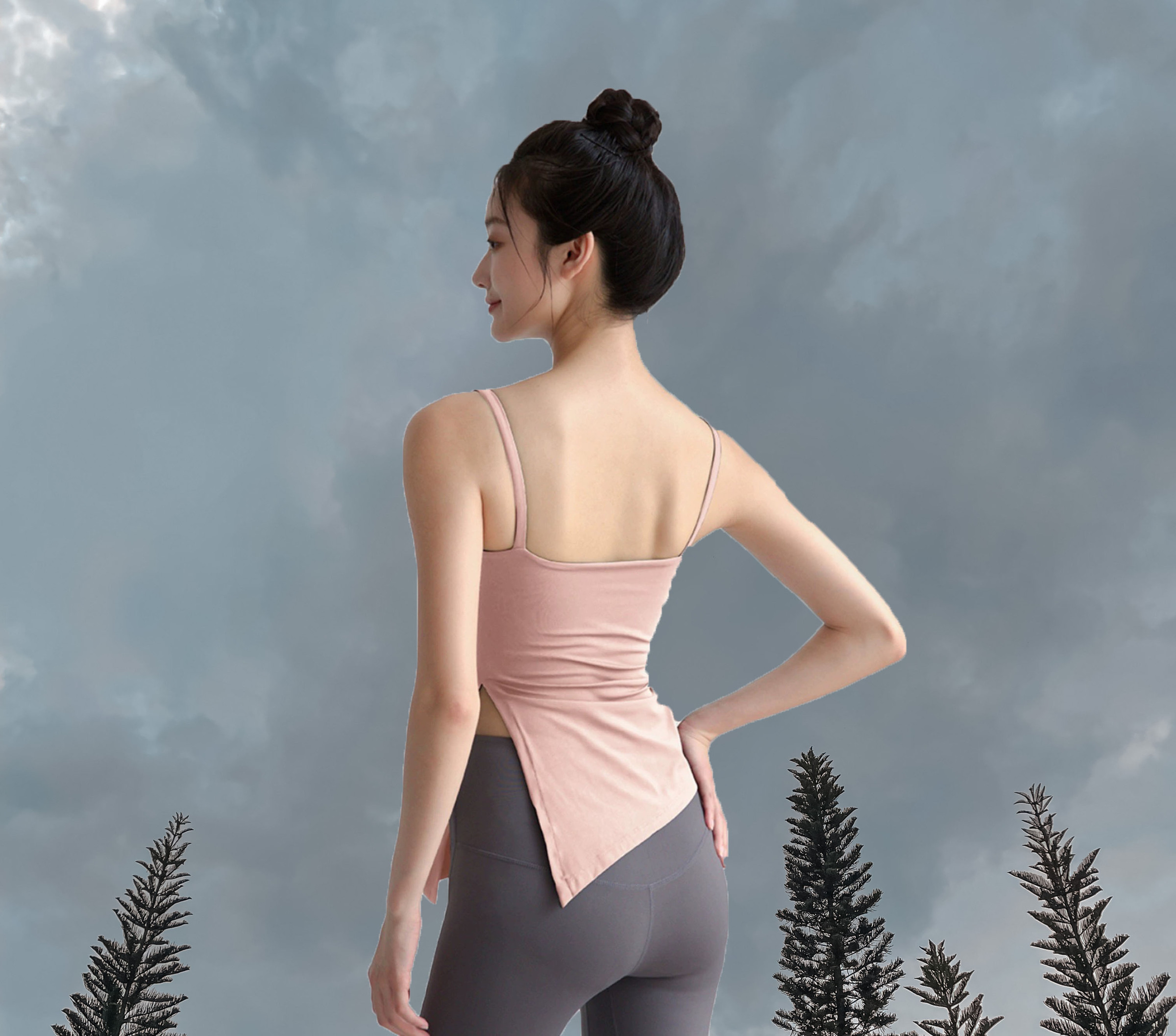Elizabeth Sport Bra Rosie Pink  - Back