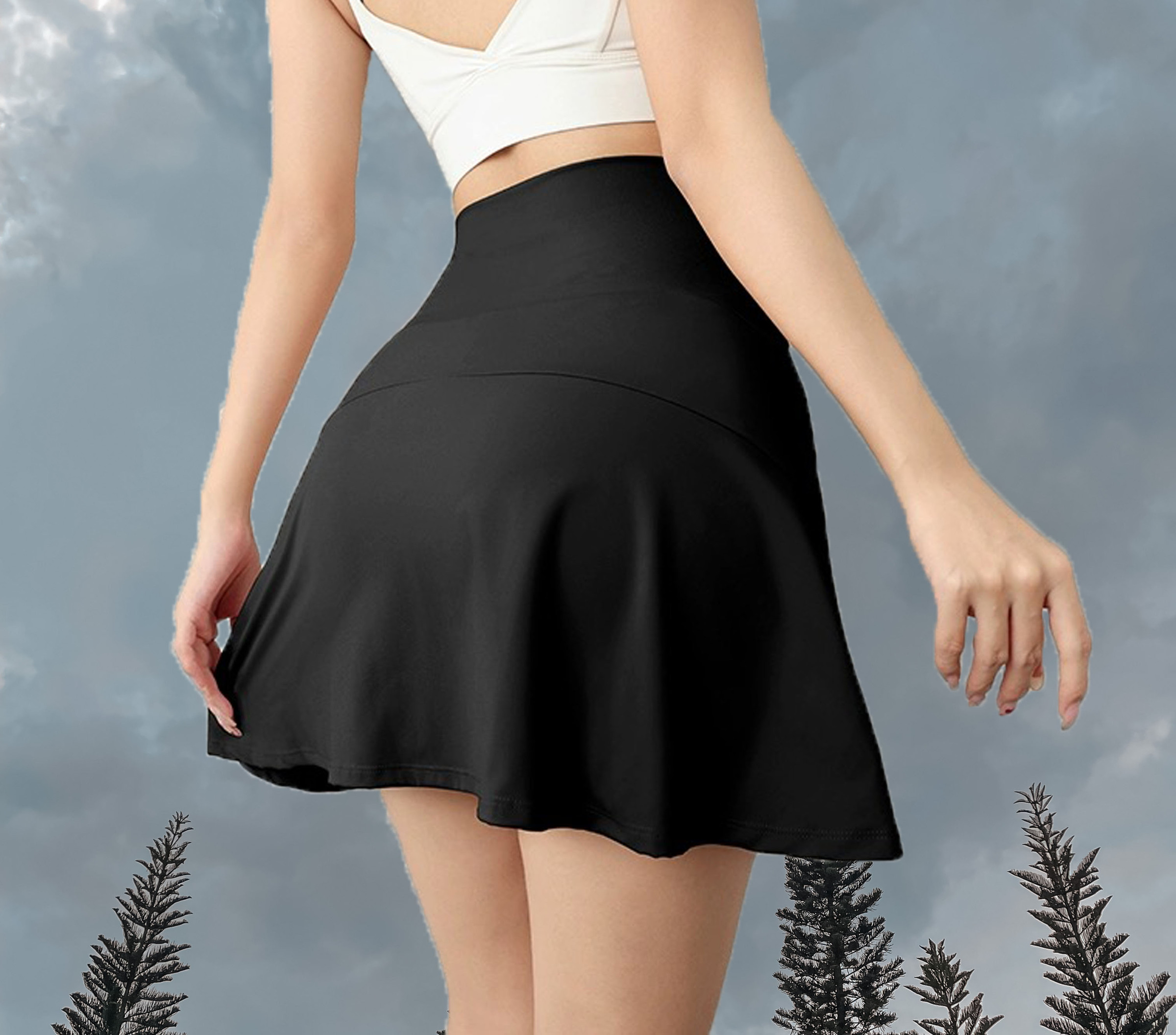 Sophie Skort Black - Back