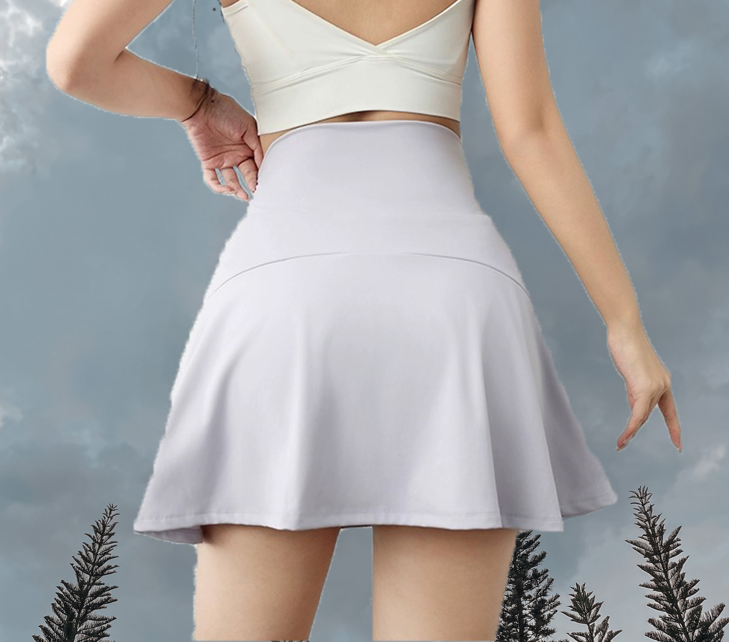 Sophie Skort Lavender Purple - Back